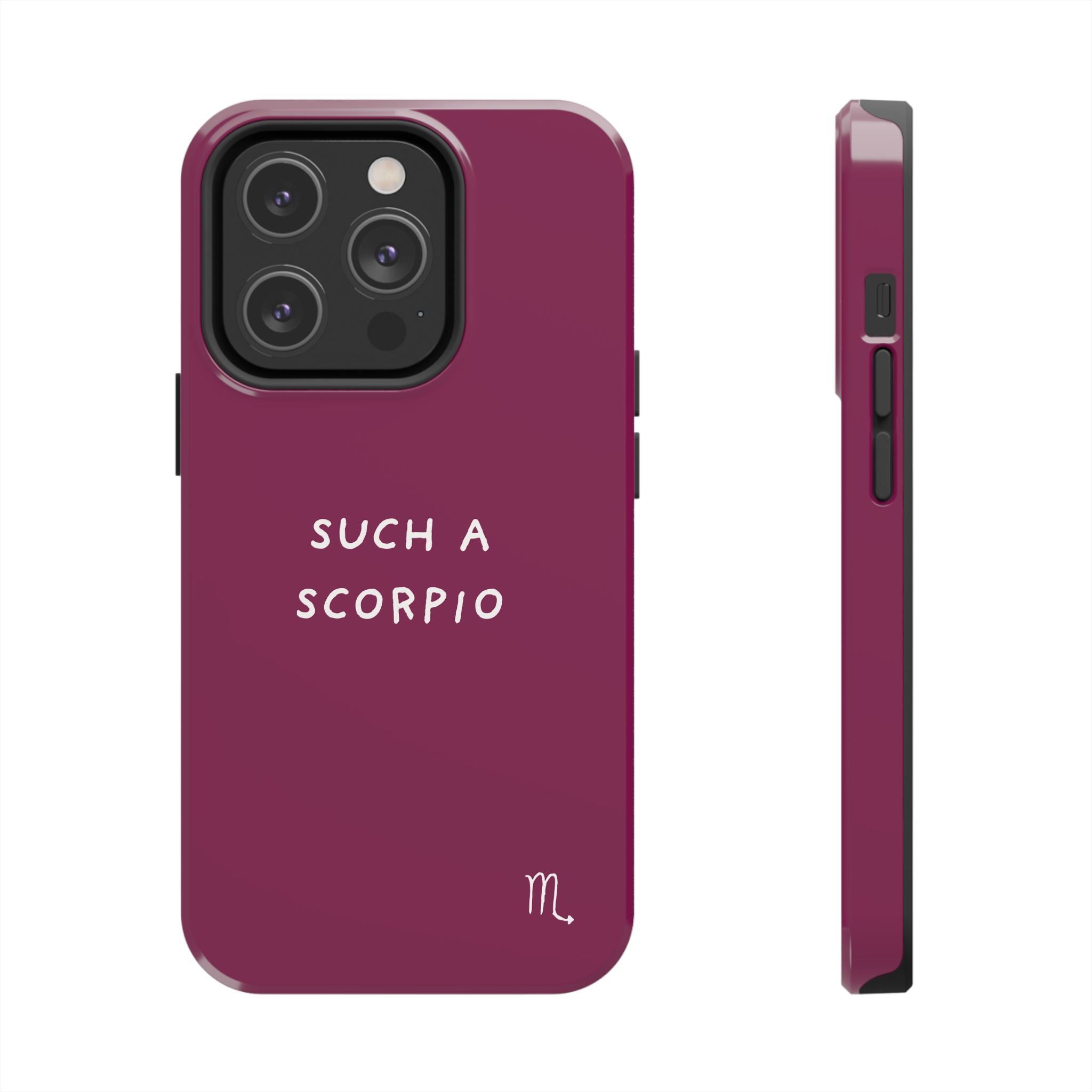 "Such a Scorpio" Phone Case - Fuchsia/White
