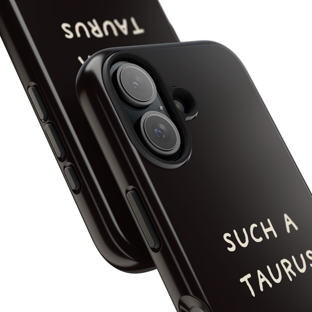 "Such a Taurus" Tough Phone Case – Deep Brown / Cream