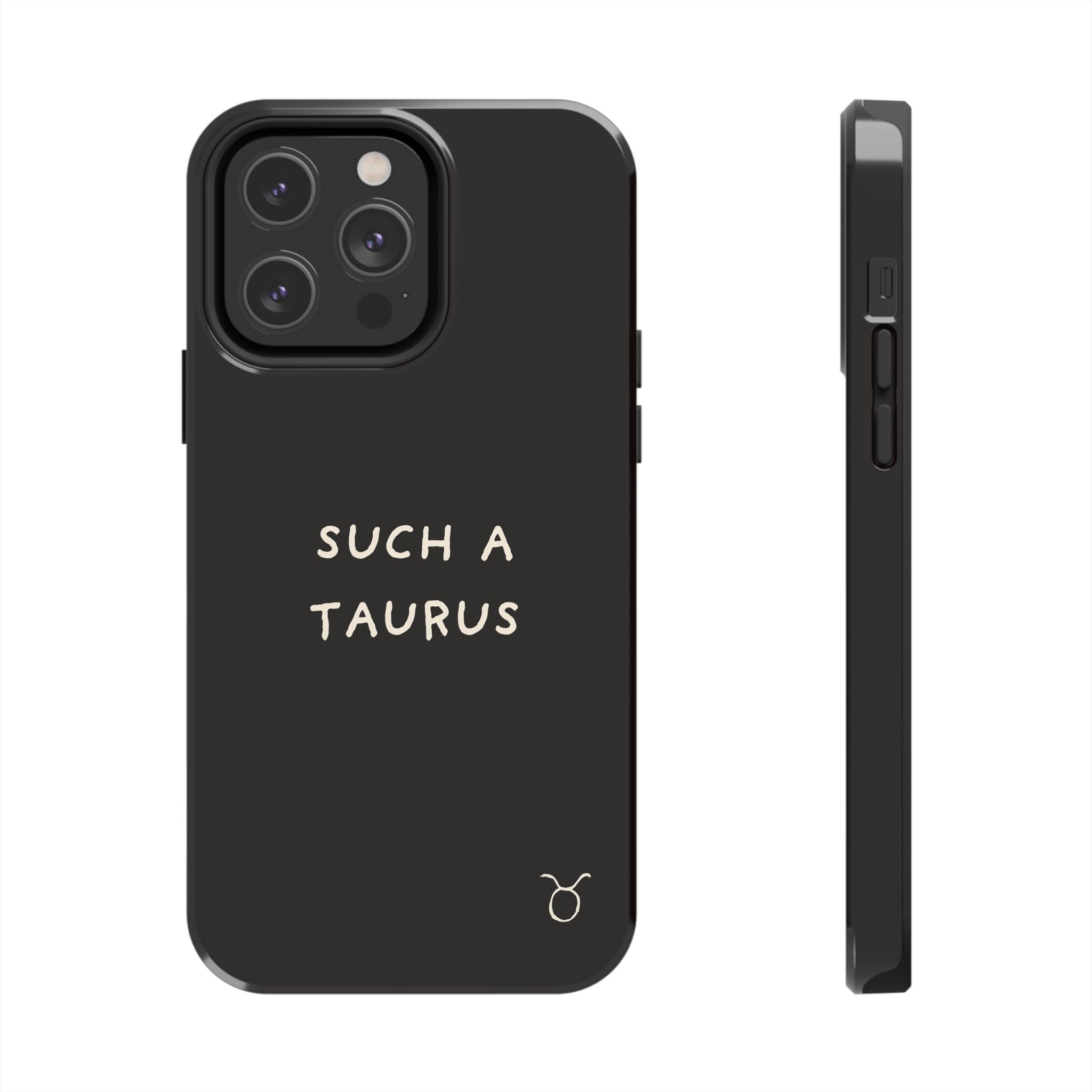 "Such a Taurus" Tough Phone Case – Deep Brown / Cream