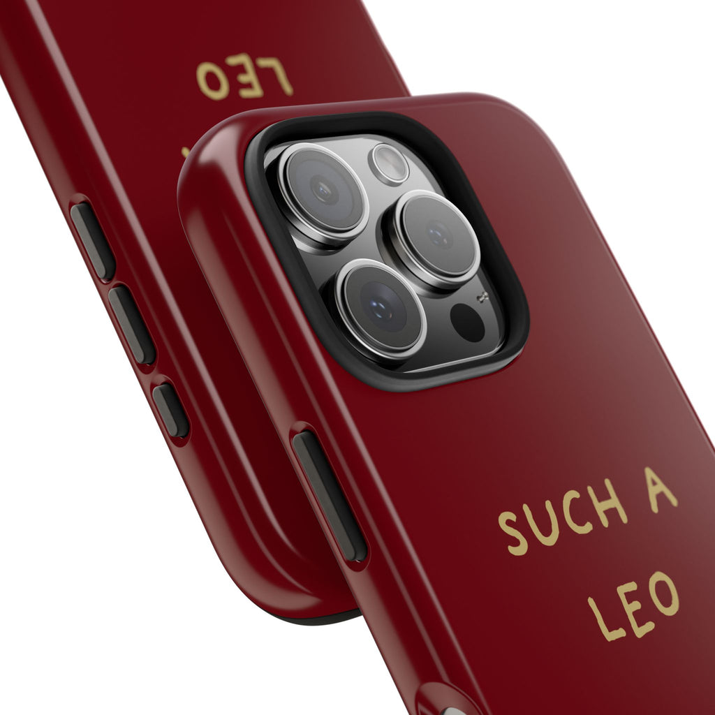 "Such a Leo" Phone Case - Red/Gold