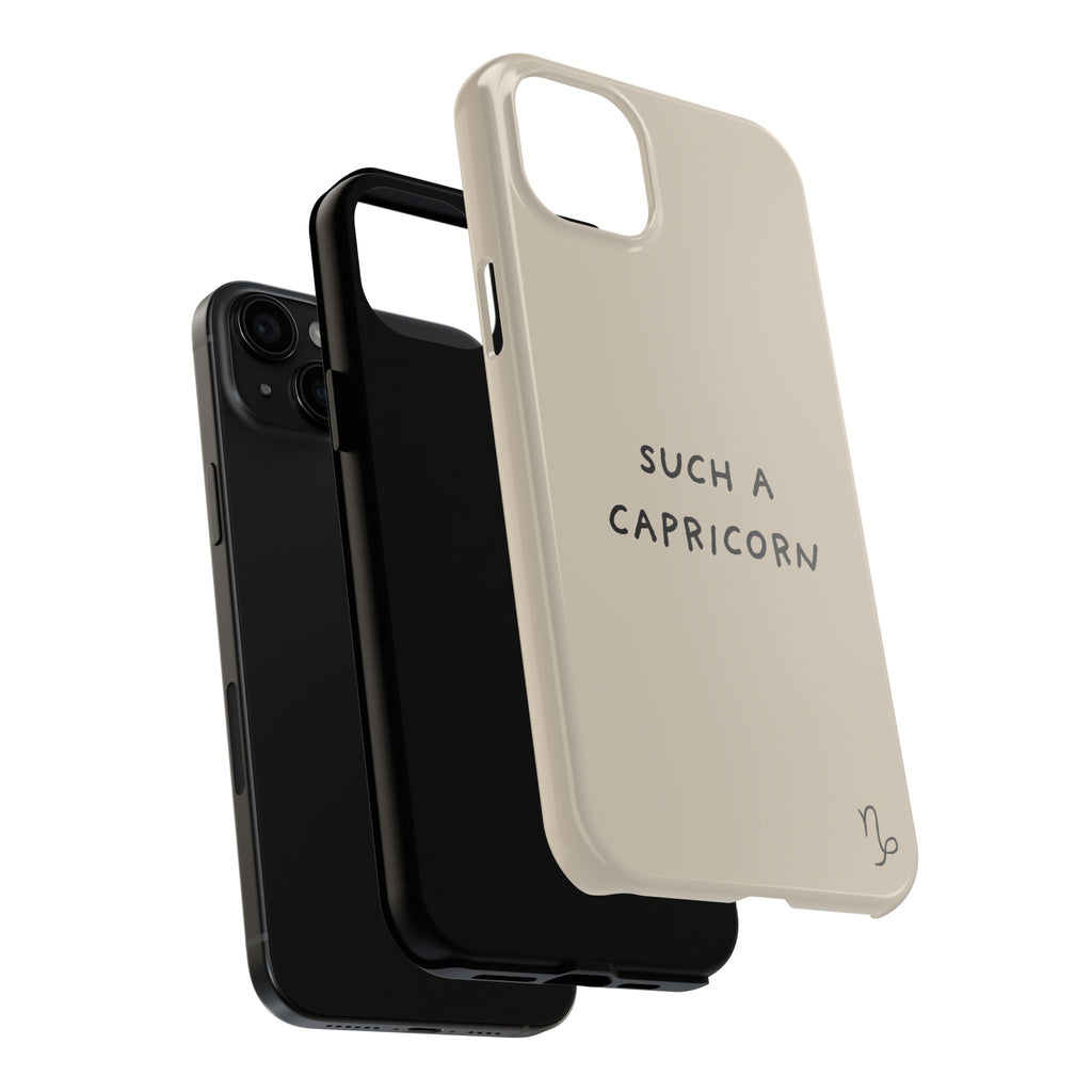 "Such a Capricorn" Tough Phone Case — Beige/Brown