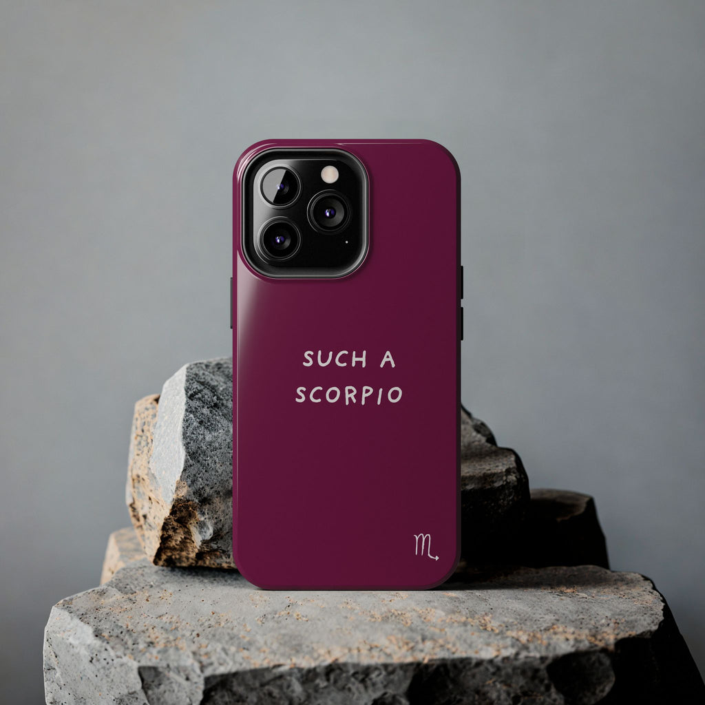 "Such a Scorpio" Phone Case - Fuchsia/White