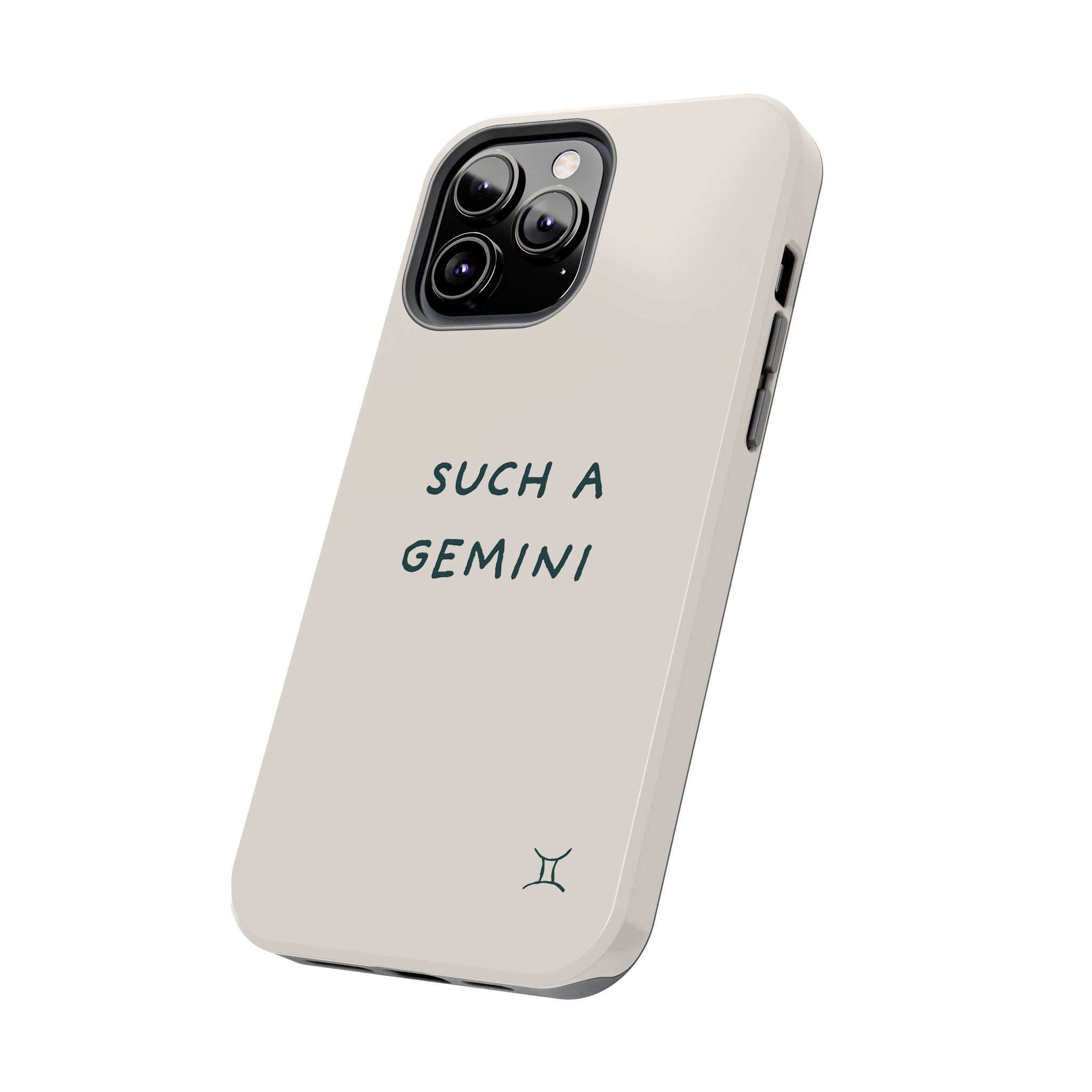 "Such a Gemini" Phone Case - Cream/Green