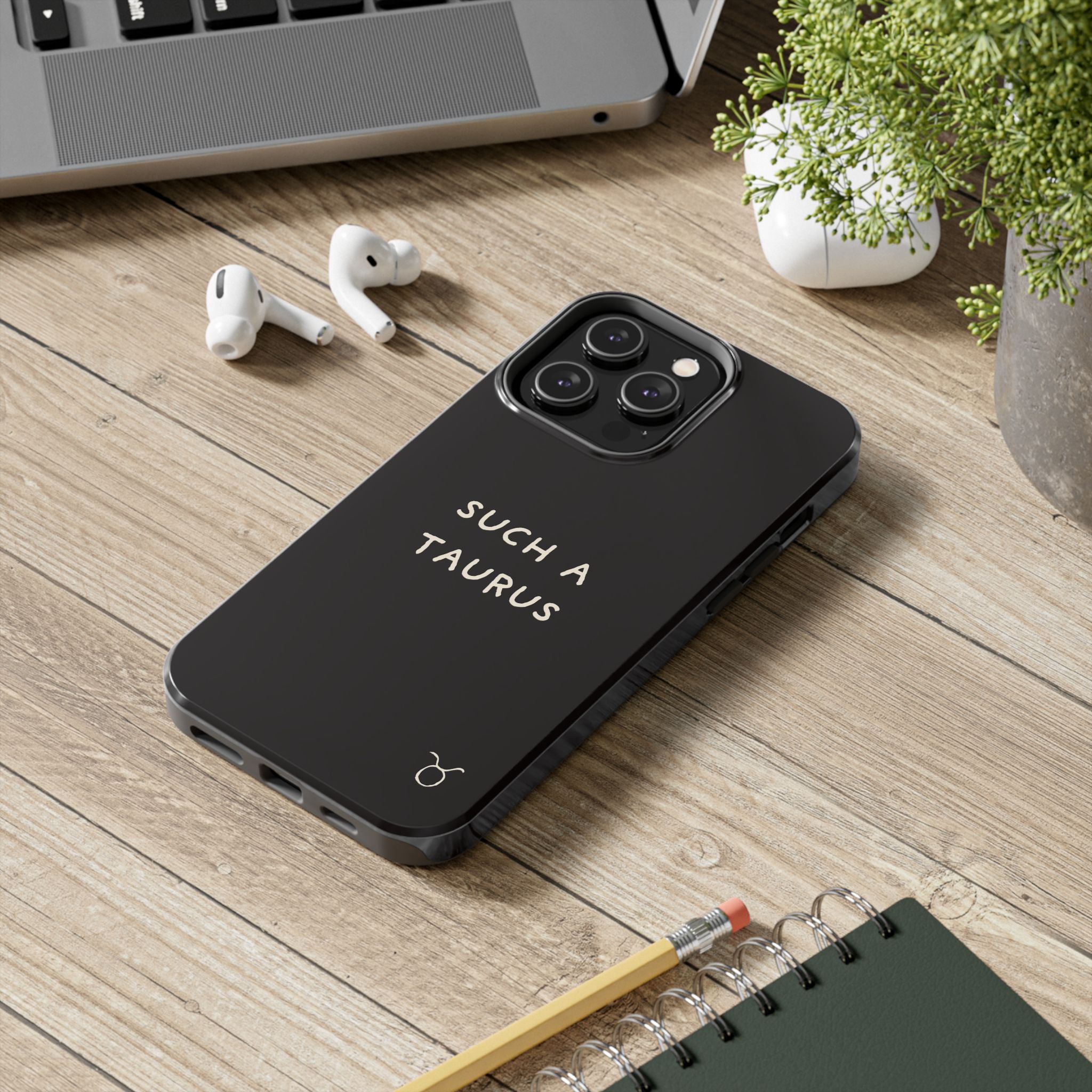 "Such a Taurus" Tough Phone Case – Deep Brown / Cream