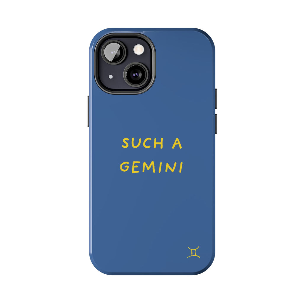 "Such A Gemini" Phone Case - Blue/Yellow