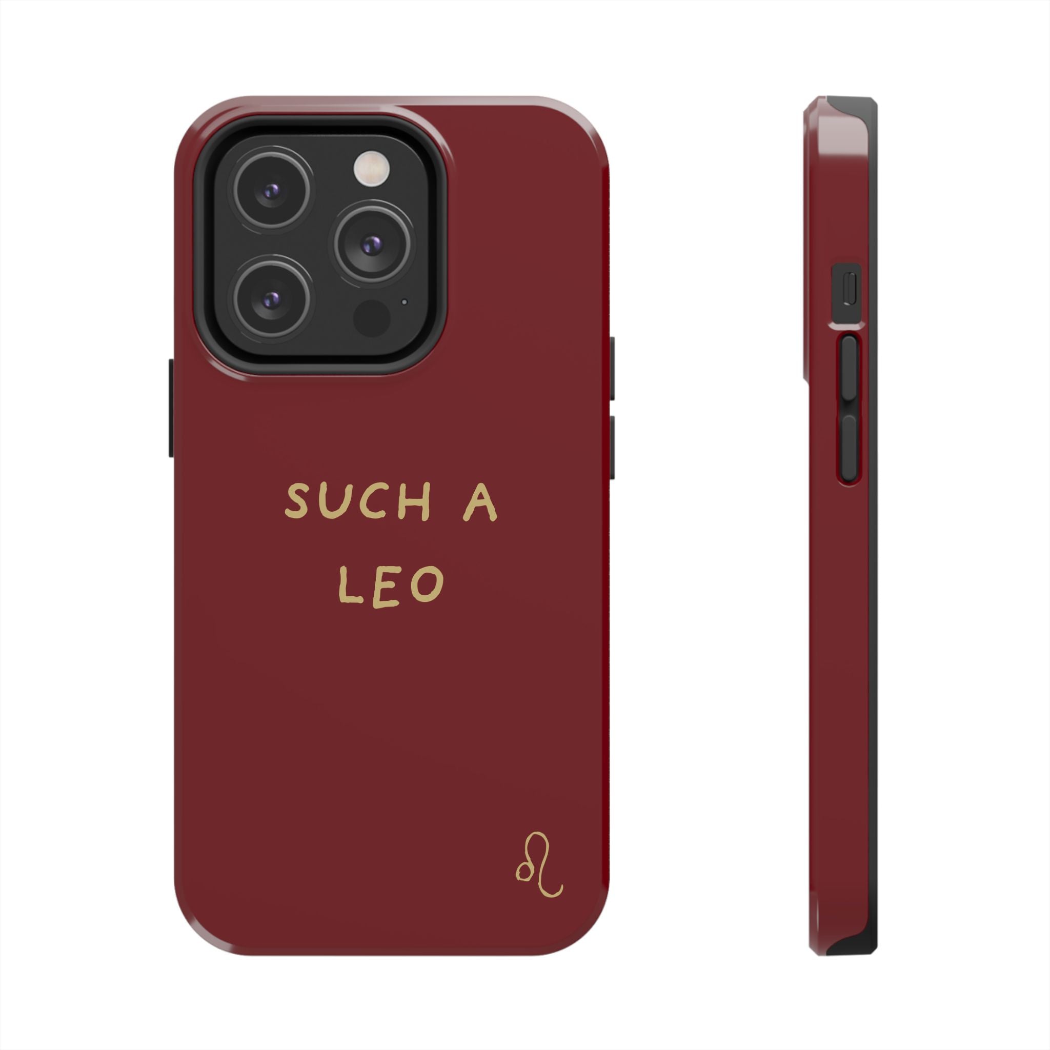 "Such a Leo" Phone Case - Red/Gold