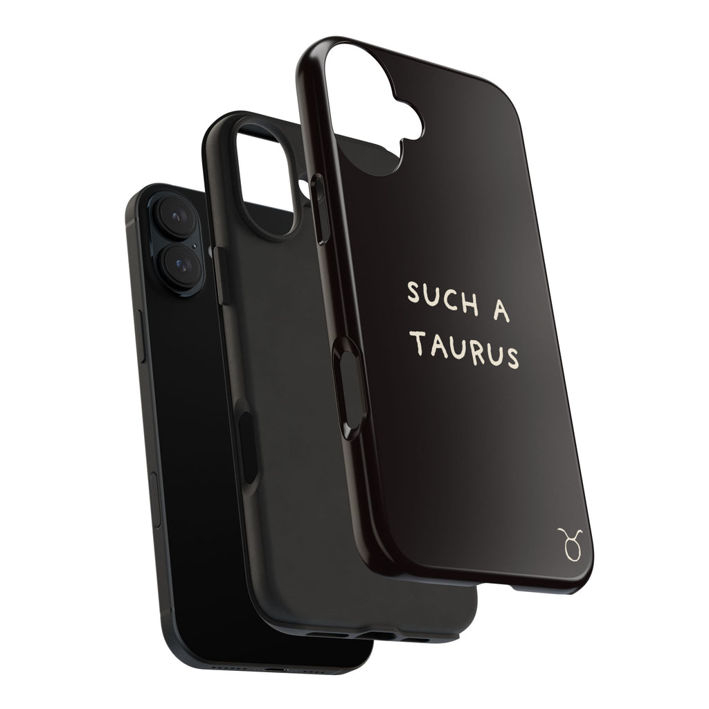 "Such a Taurus" Tough Phone Case – Deep Brown / Cream