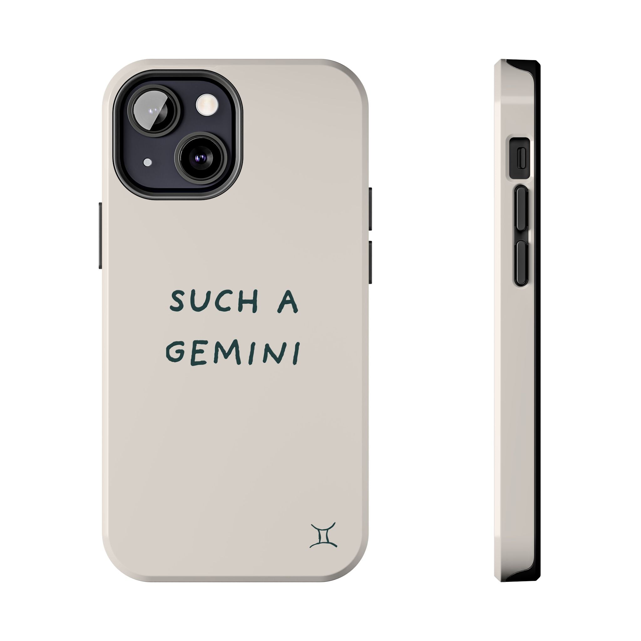 "Such a Gemini" Phone Case - Cream/Green