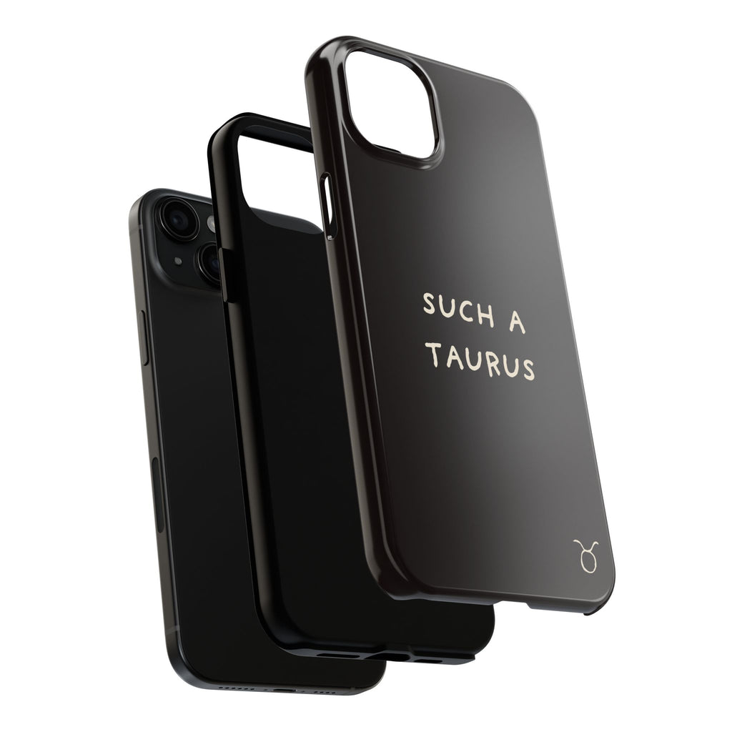 "Such a Taurus" Tough Phone Case – Deep Brown / Cream