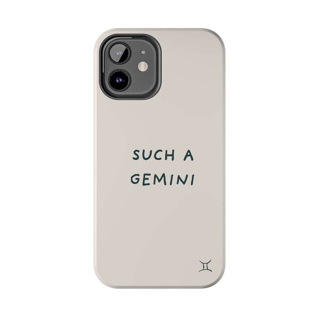 "Such a Gemini" Phone Case - Cream/Green