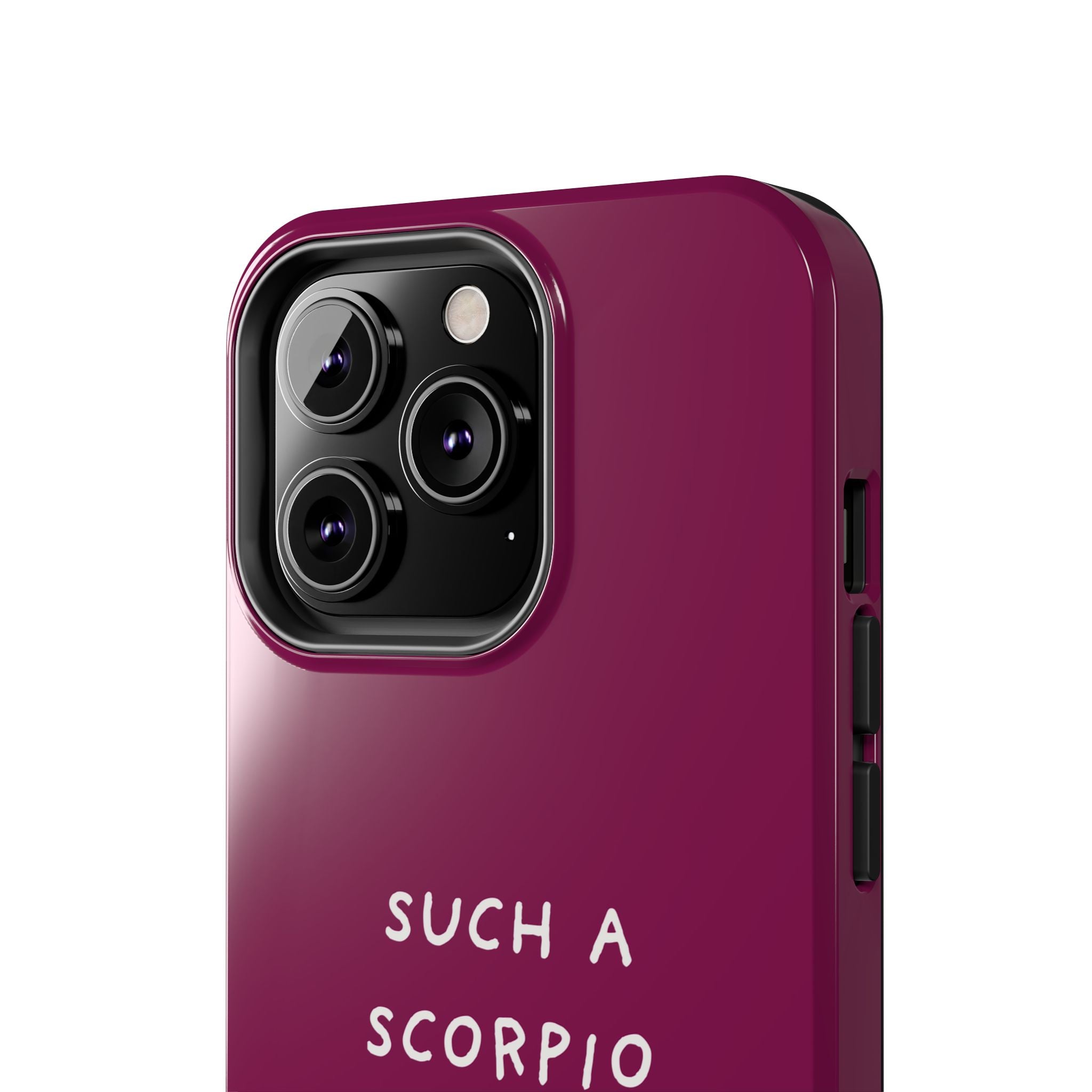 "Such a Scorpio" Phone Case - Fuchsia/White