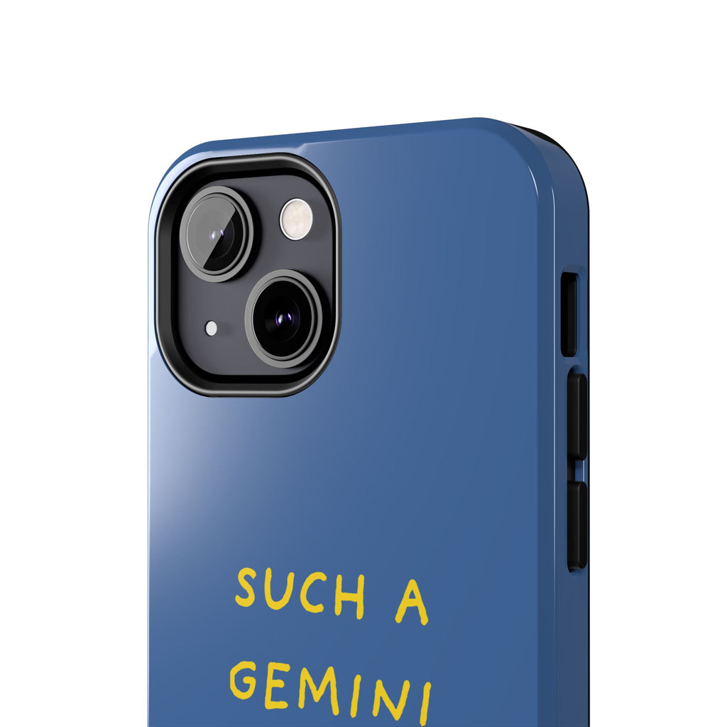 "Such A Gemini" Phone Case - Blue/Yellow