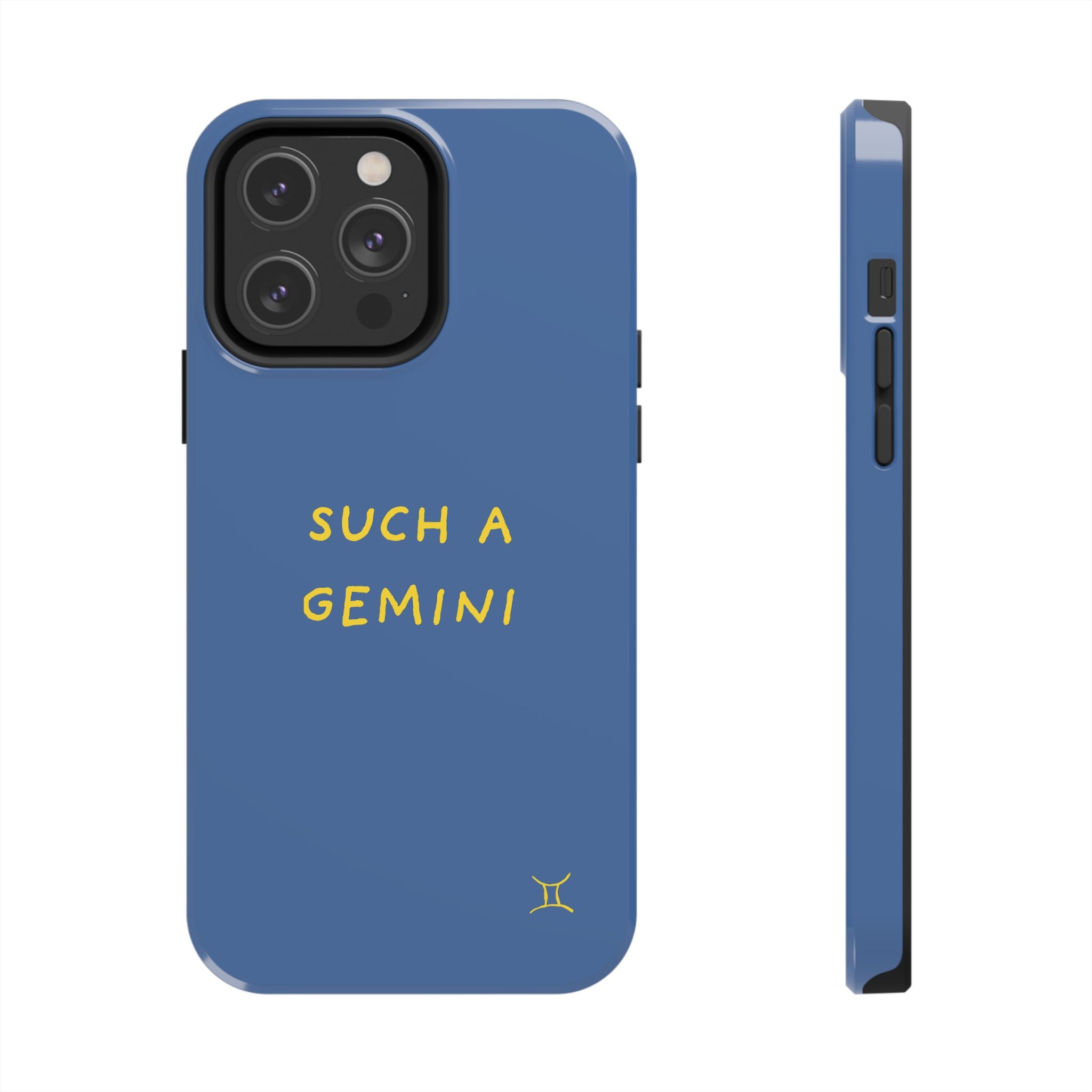 "Such A Gemini" Phone Case - Blue/Yellow