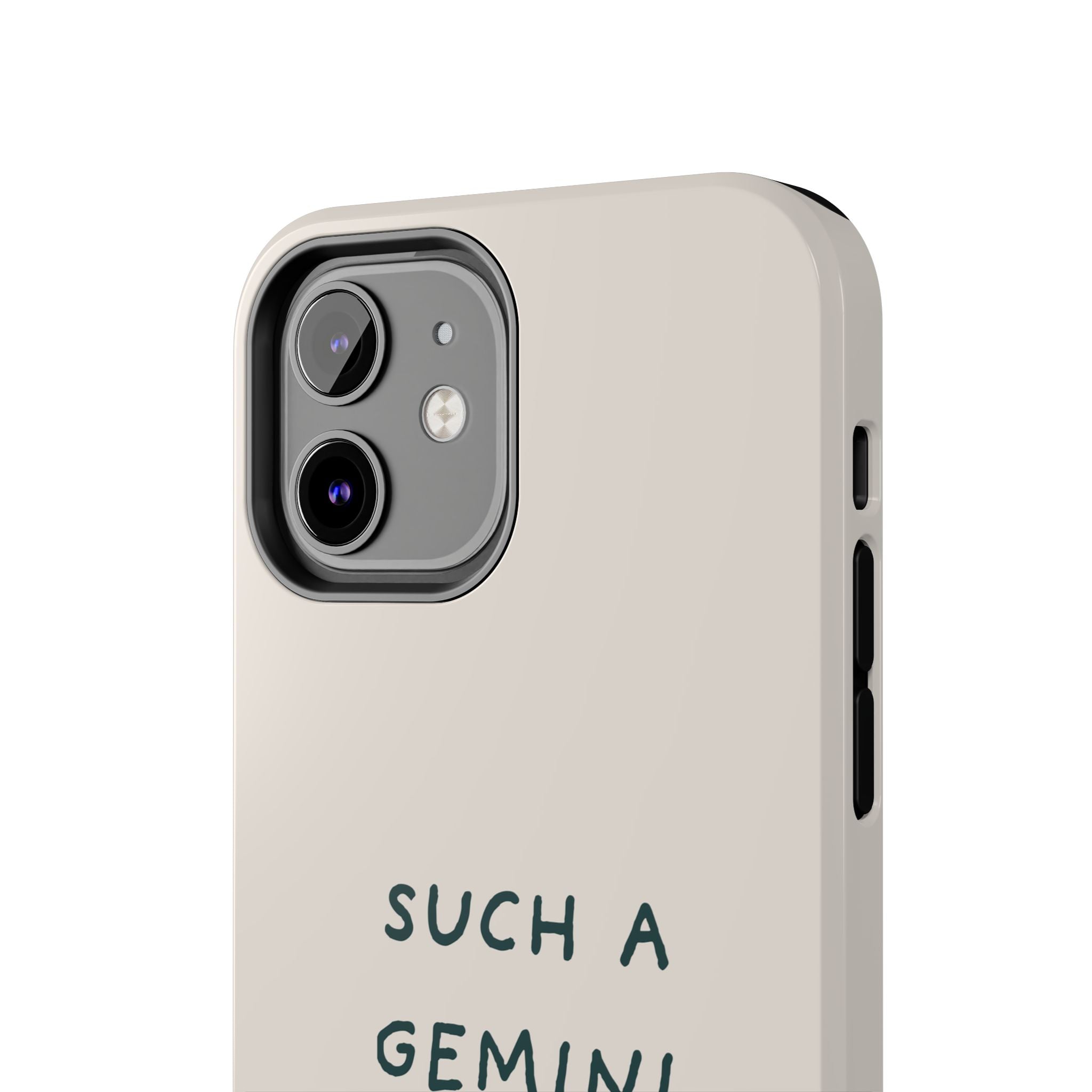 "Such a Gemini" Phone Case - Cream/Green