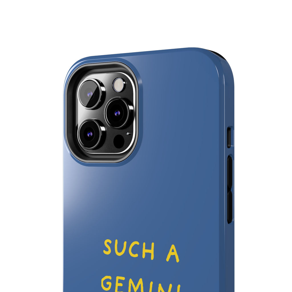 "Such A Gemini" Phone Case - Blue/Yellow