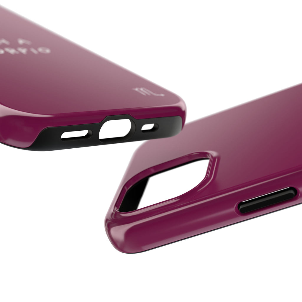 "Such a Scorpio" Phone Case - Fuchsia/White