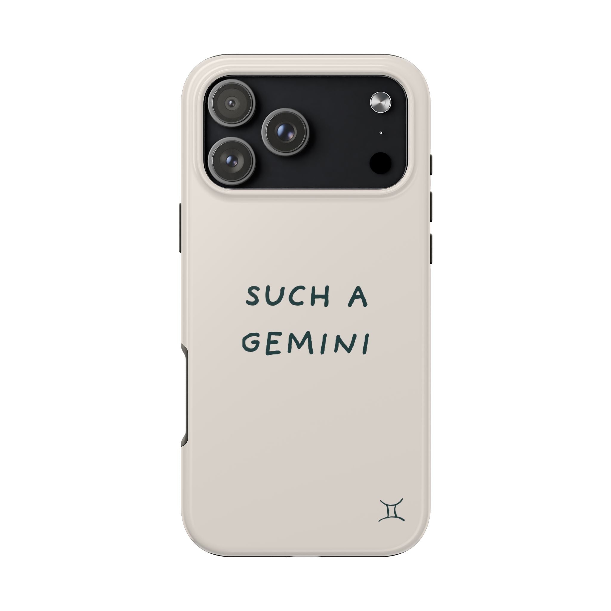 "Such a Gemini" Phone Case - Cream/Green