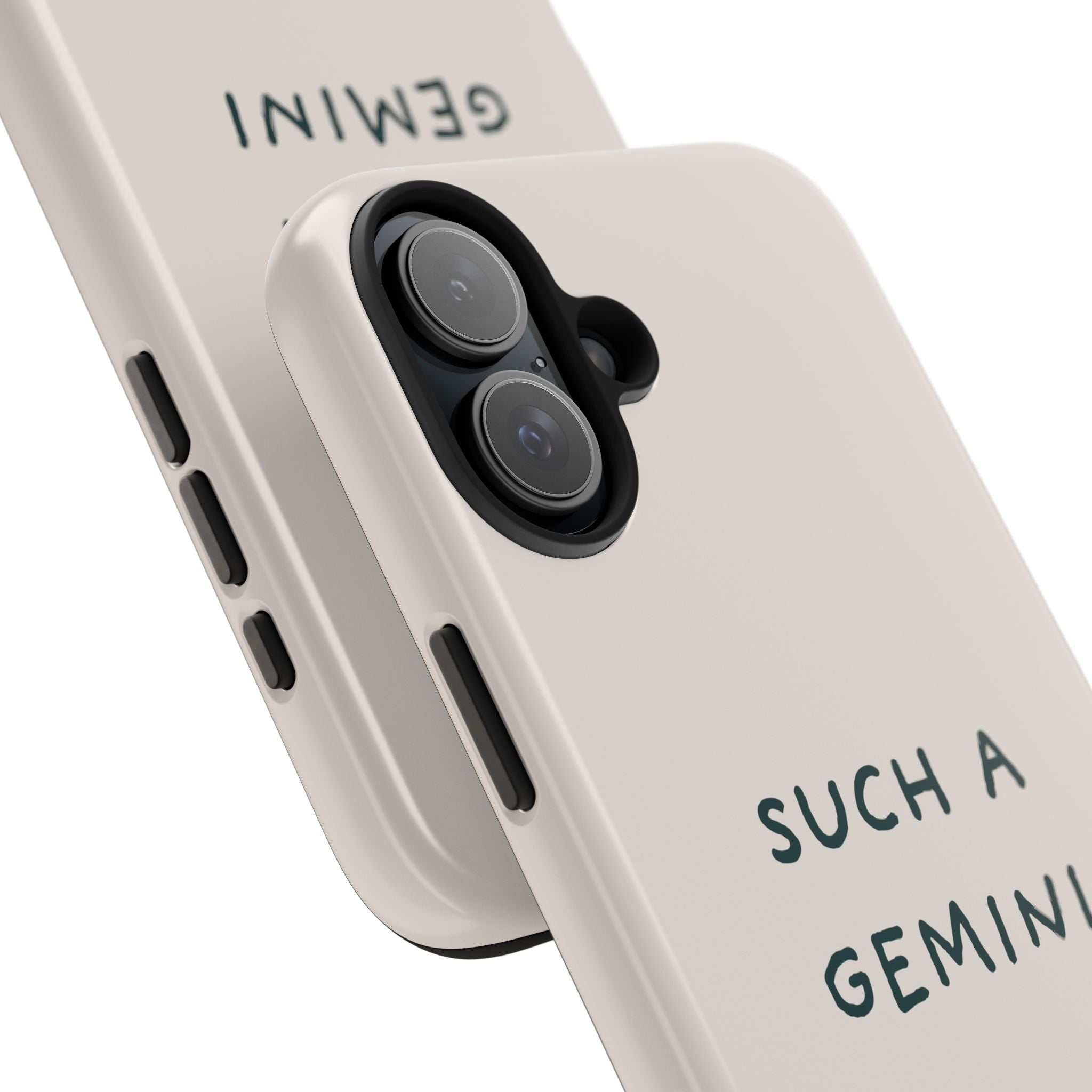 "Such a Gemini" Phone Case - Cream/Green