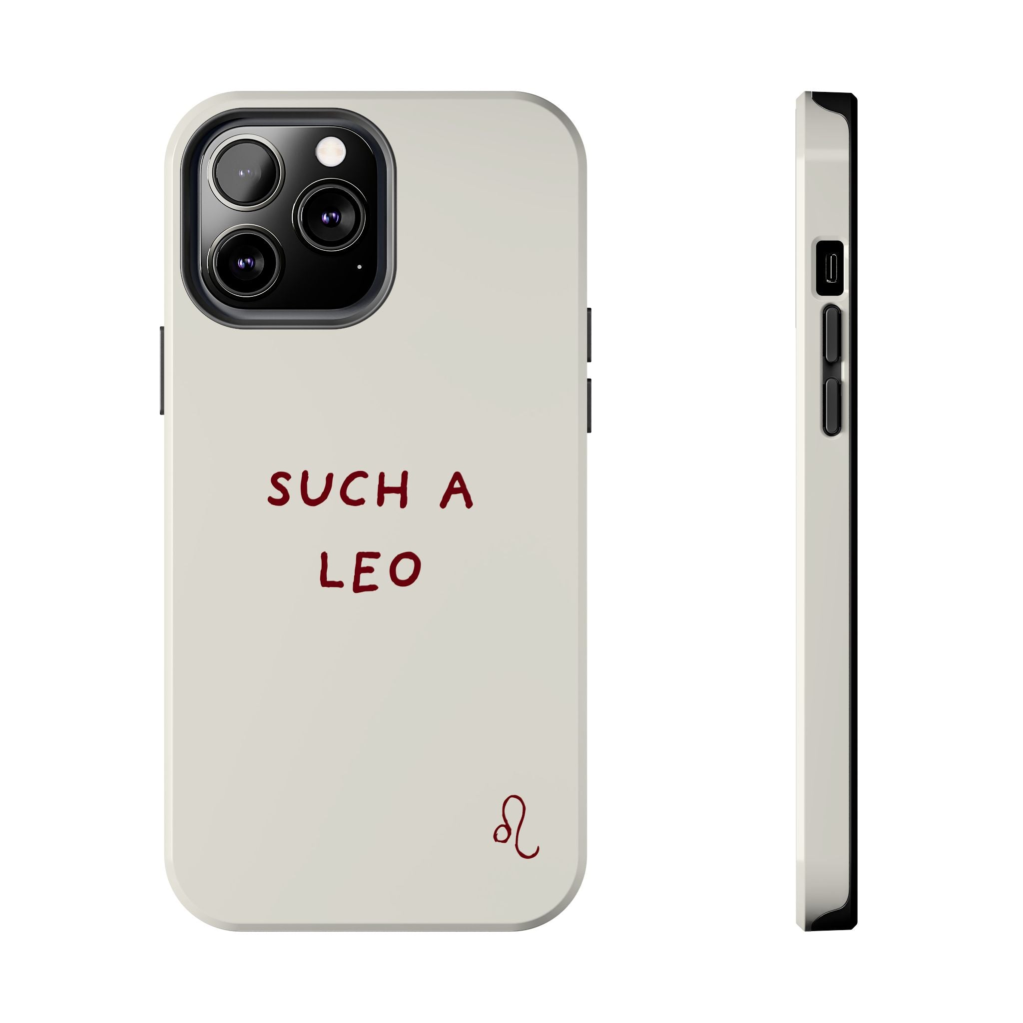 "Such a Leo" Phone Case - Cream/Red