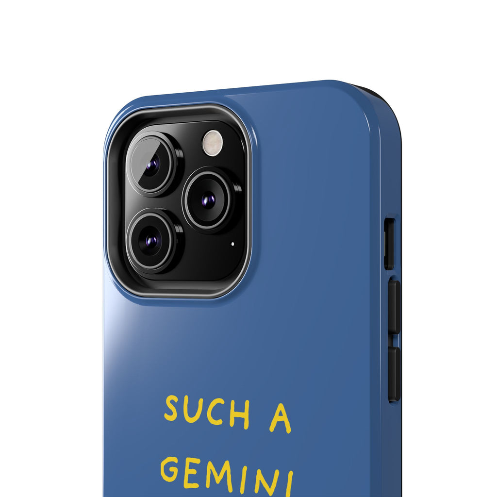 "Such A Gemini" Phone Case - Blue/Yellow