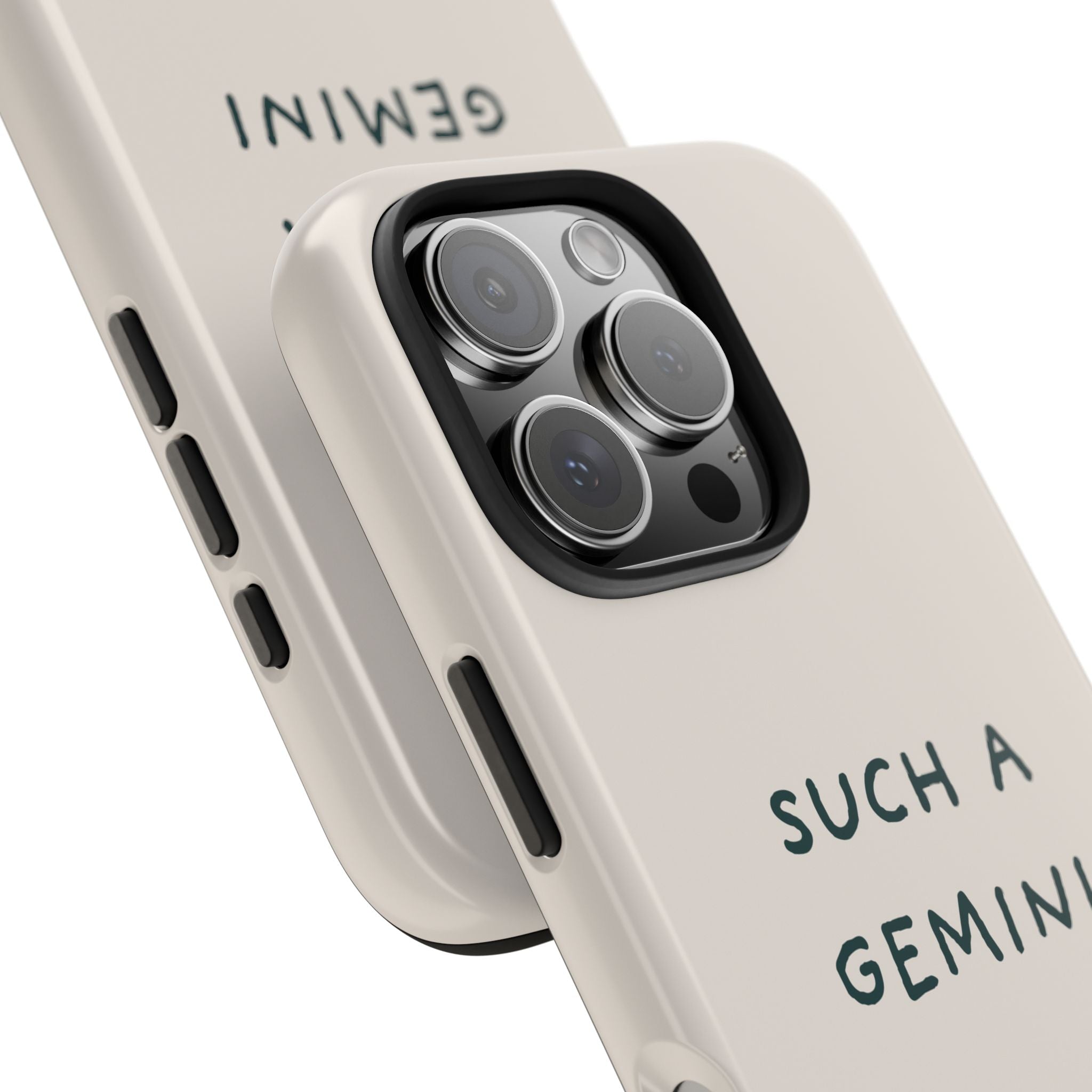 "Such a Gemini" Phone Case - Cream/Green