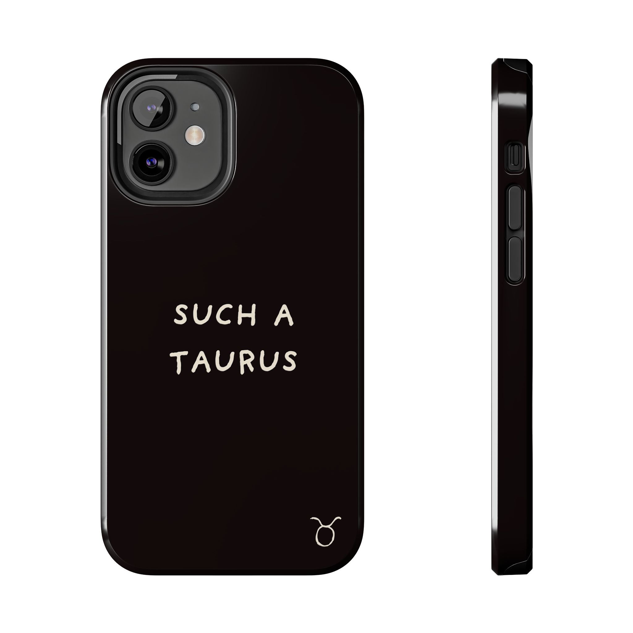 "Such a Taurus" Tough Phone Case – Deep Brown / Cream
