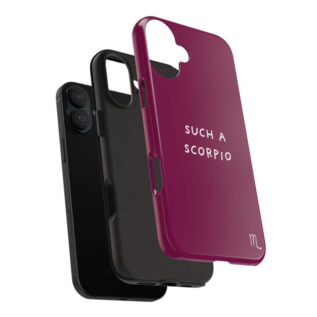 "Such a Scorpio" Phone Case - Fuchsia/White