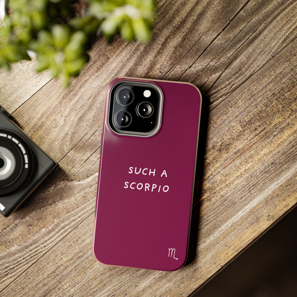 "Such a Scorpio" Phone Case - Fuchsia/White