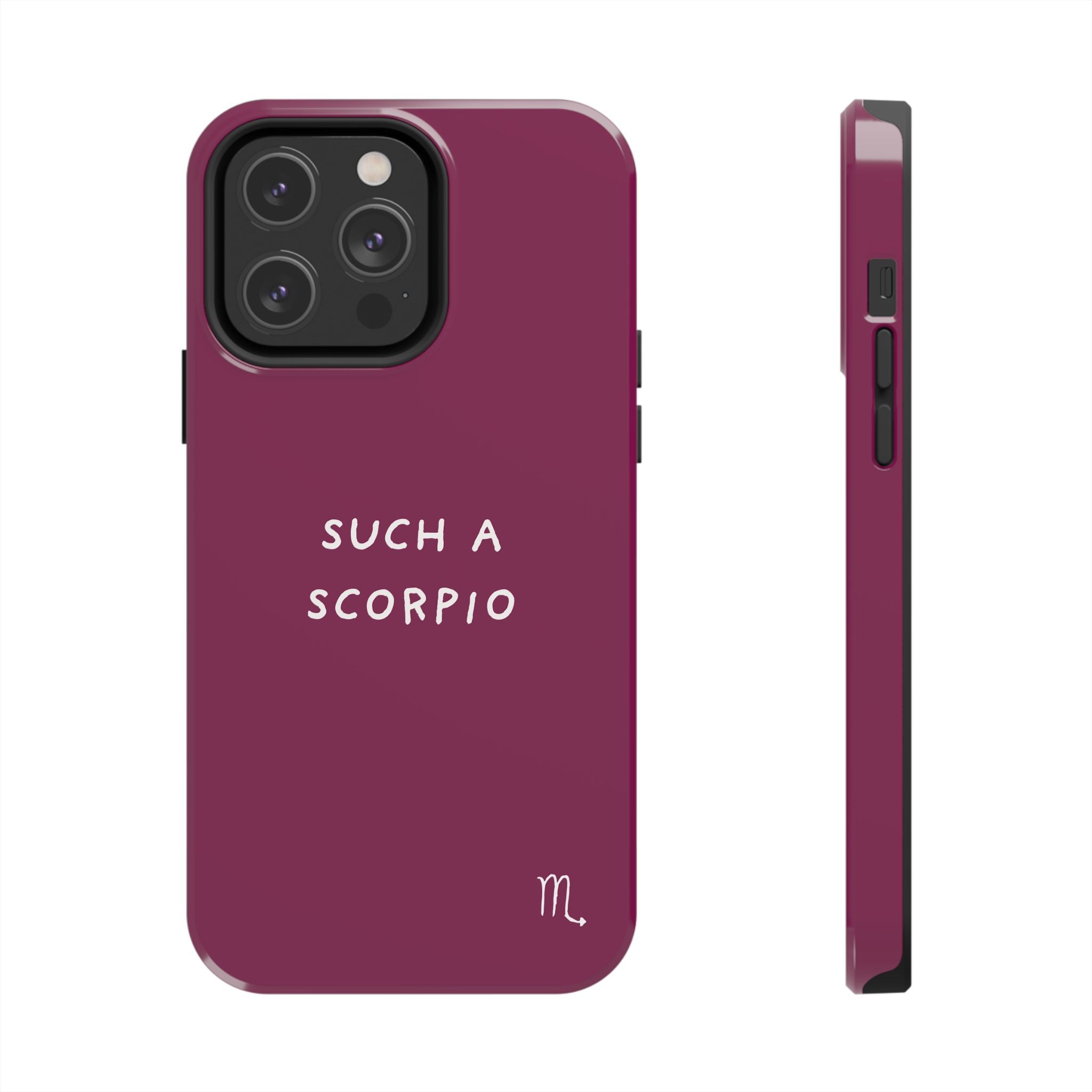 "Such a Scorpio" Phone Case - Fuchsia/White