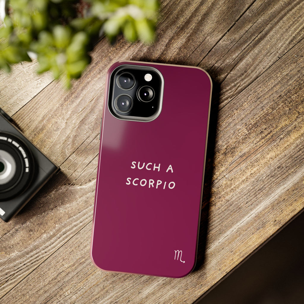 "Such a Scorpio" Phone Case - Fuchsia/White