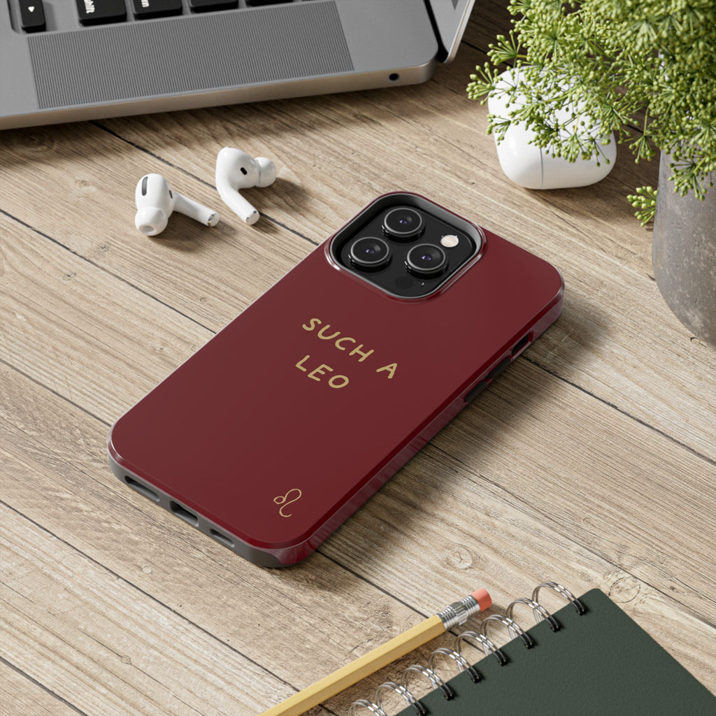 "Such a Leo" Phone Case - Red/Gold