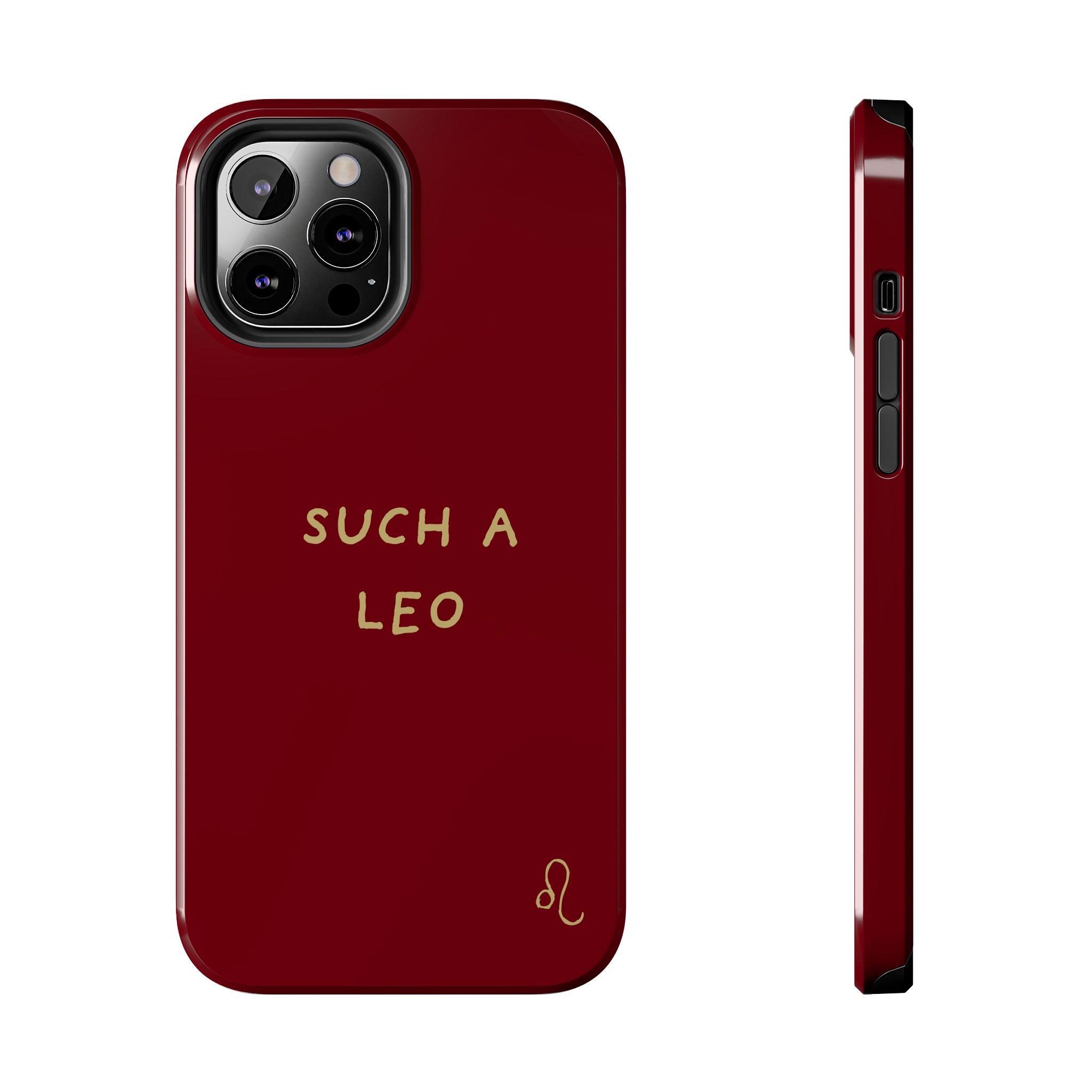 "Such a Leo" Phone Case - Red/Gold