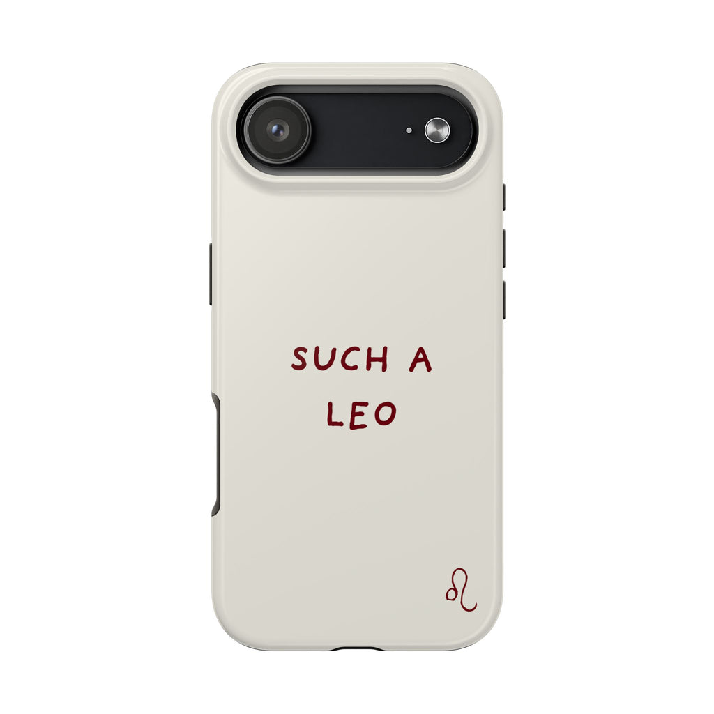 "Such a Leo" Phone Case - Cream/Red