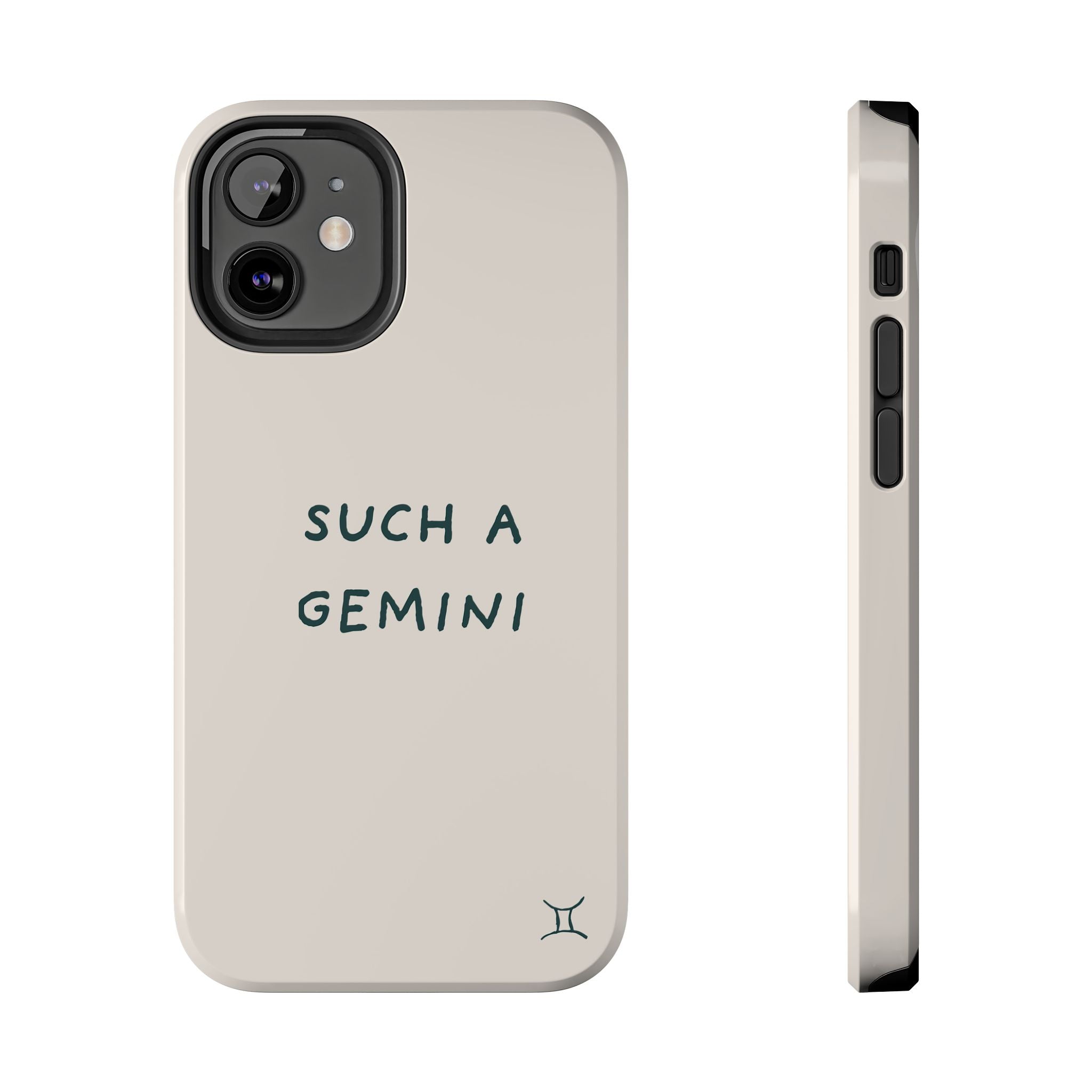 "Such a Gemini" Phone Case - Cream/Green