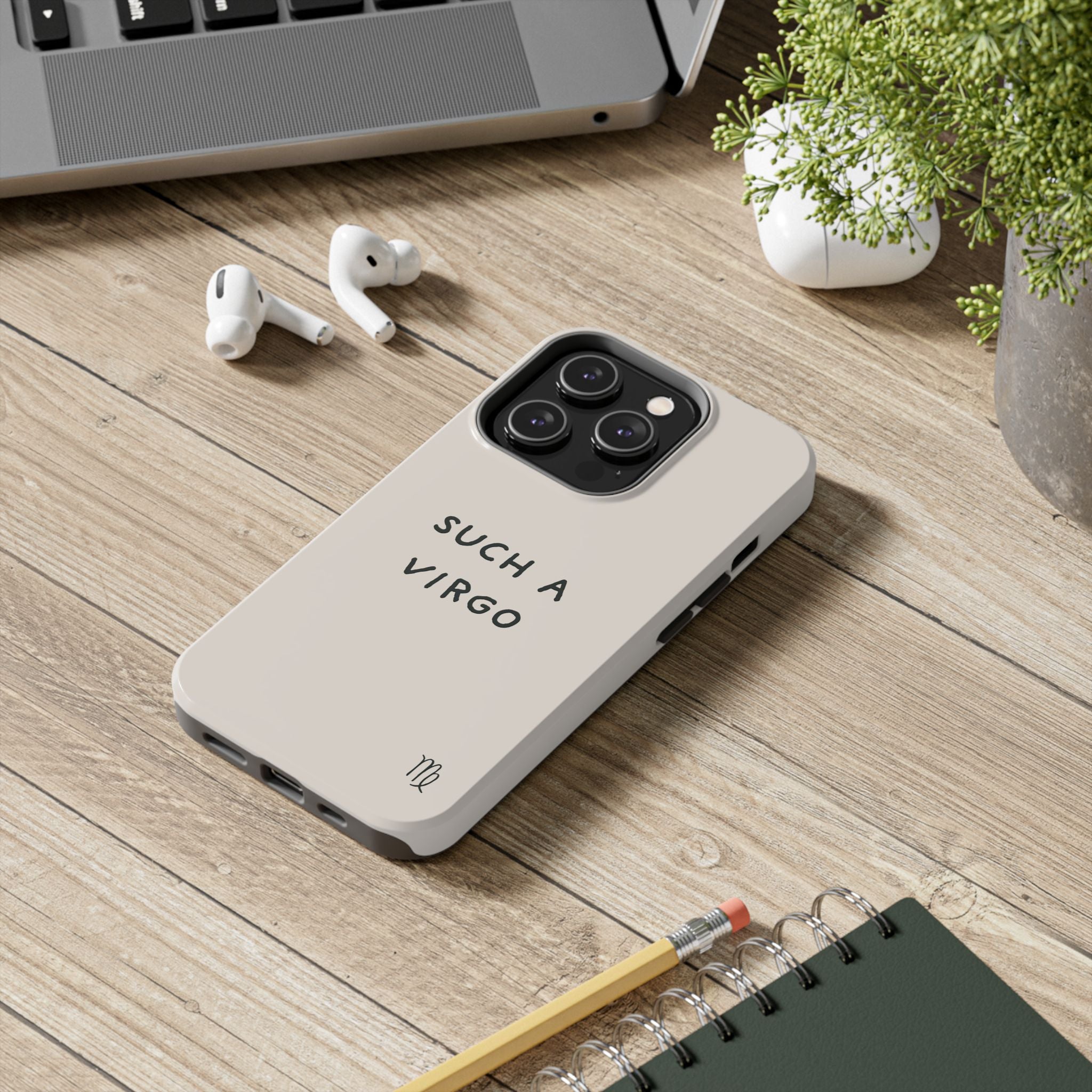 “Such a Virgo” Tough Phone Case — Beige / Forrest