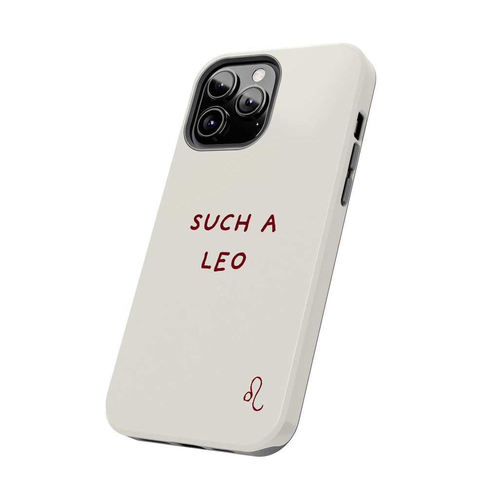 "Such a Leo" Phone Case - Cream/Red