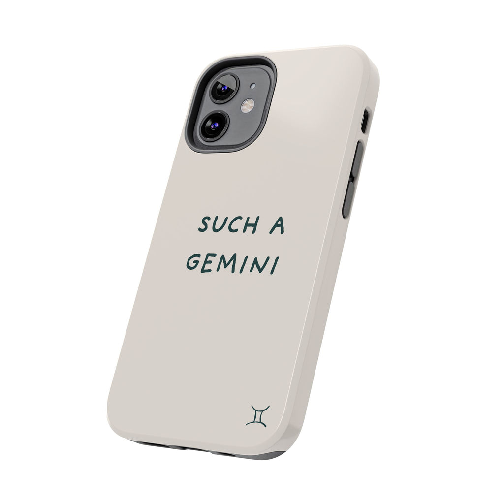 "Such a Gemini" Phone Case - Cream/Green