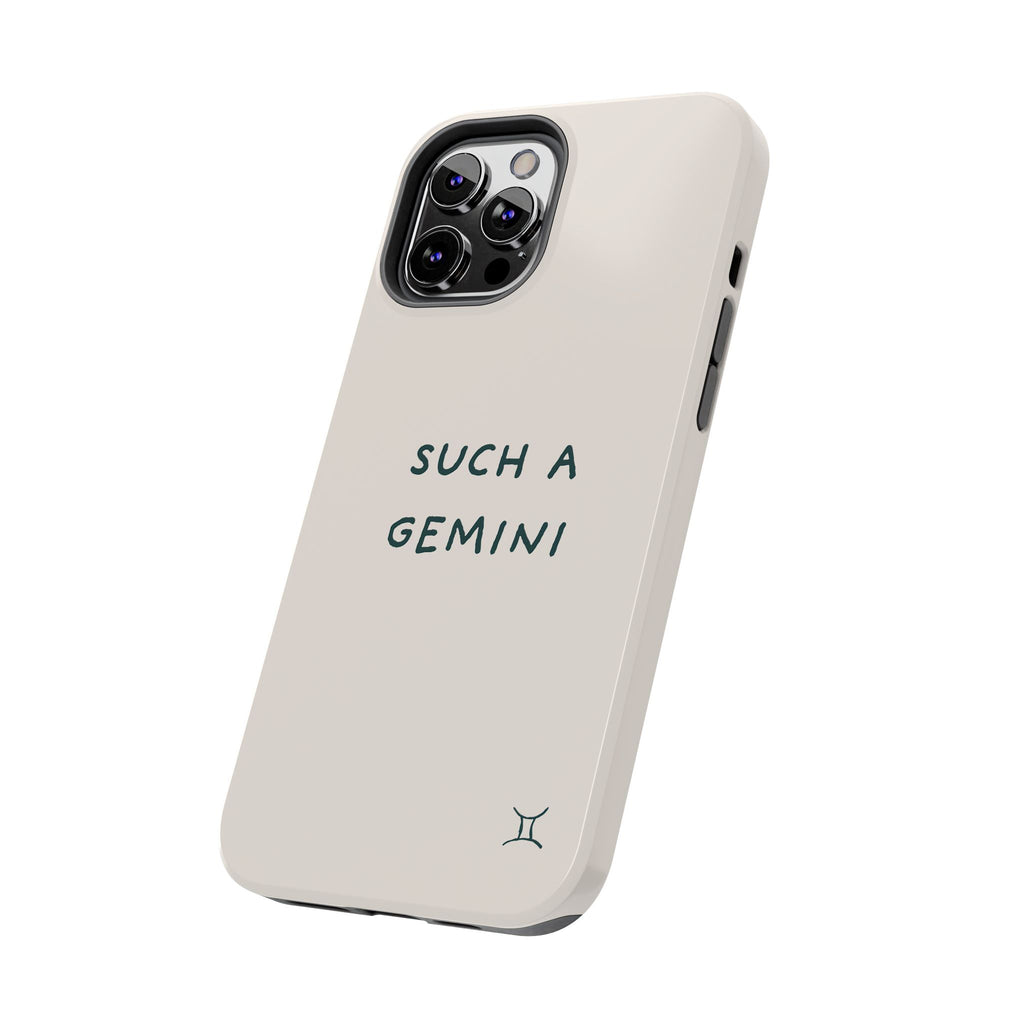 "Such a Gemini" Phone Case - Cream/Green