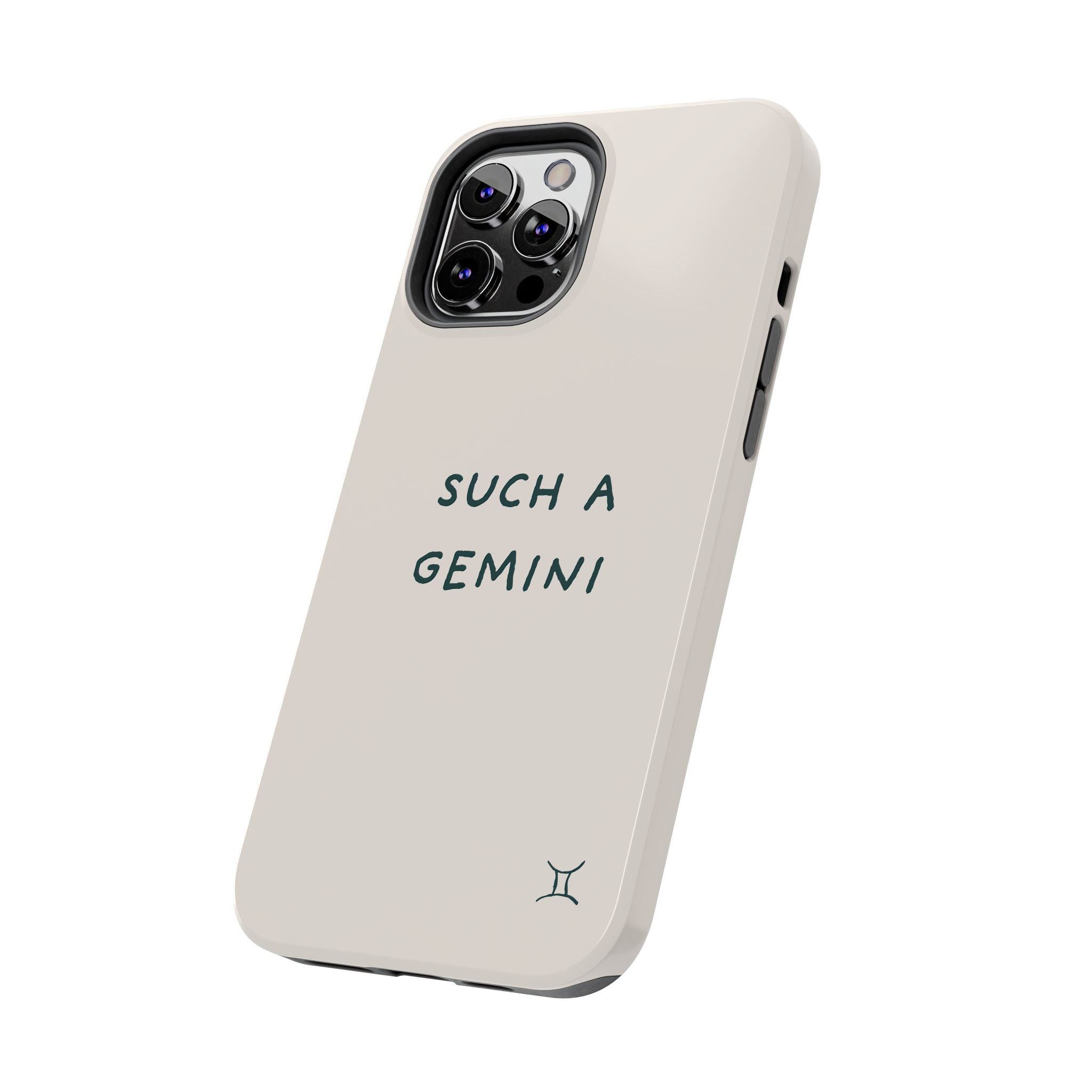 "Such a Gemini" Phone Case - Cream/Green