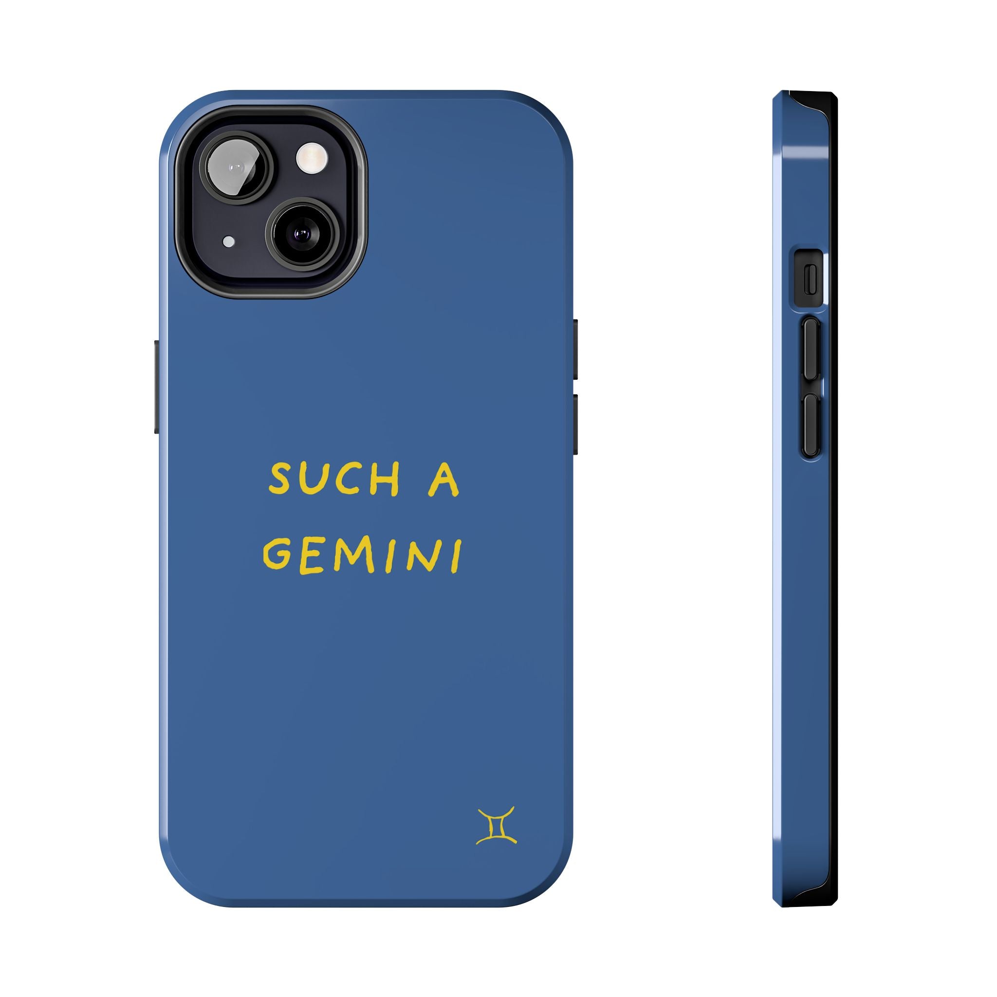 "Such A Gemini" Phone Case - Blue/Yellow