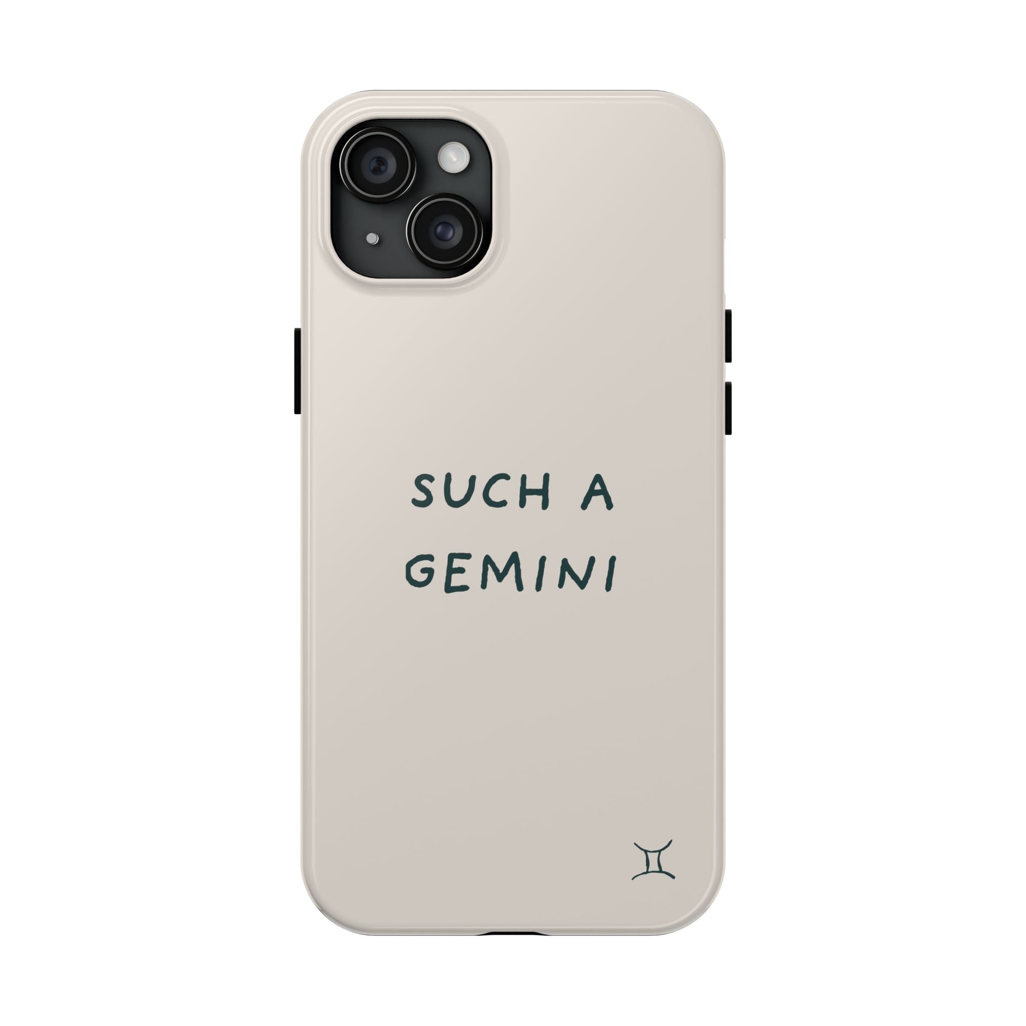 "Such a Gemini" Phone Case - Cream/Green