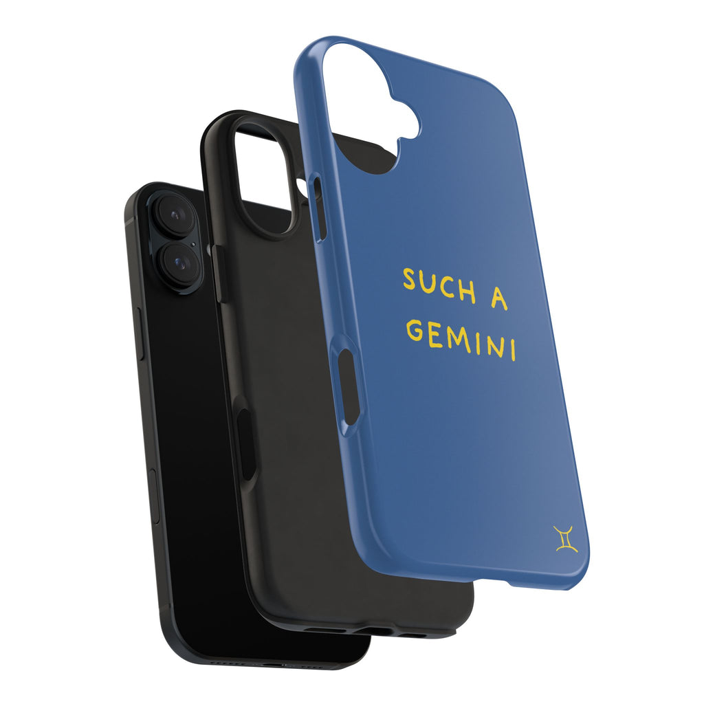 "Such A Gemini" Phone Case - Blue/Yellow