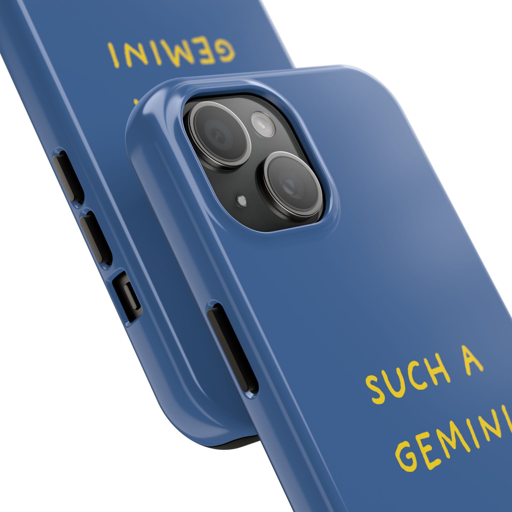"Such A Gemini" Phone Case - Blue/Yellow