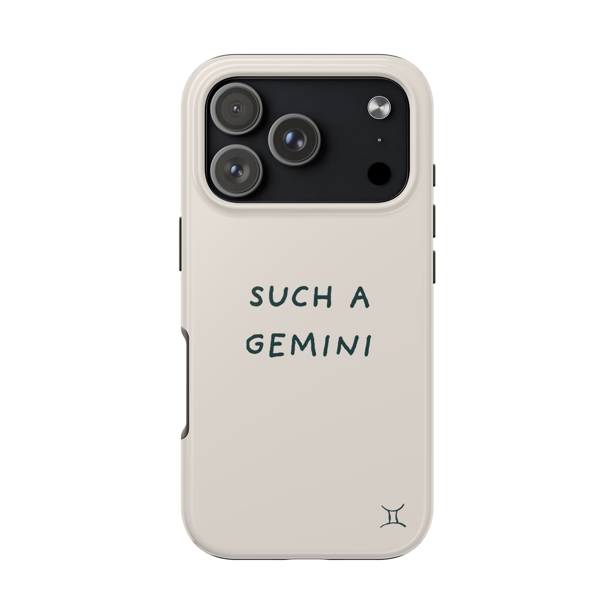 "Such a Gemini" Phone Case - Cream/Green