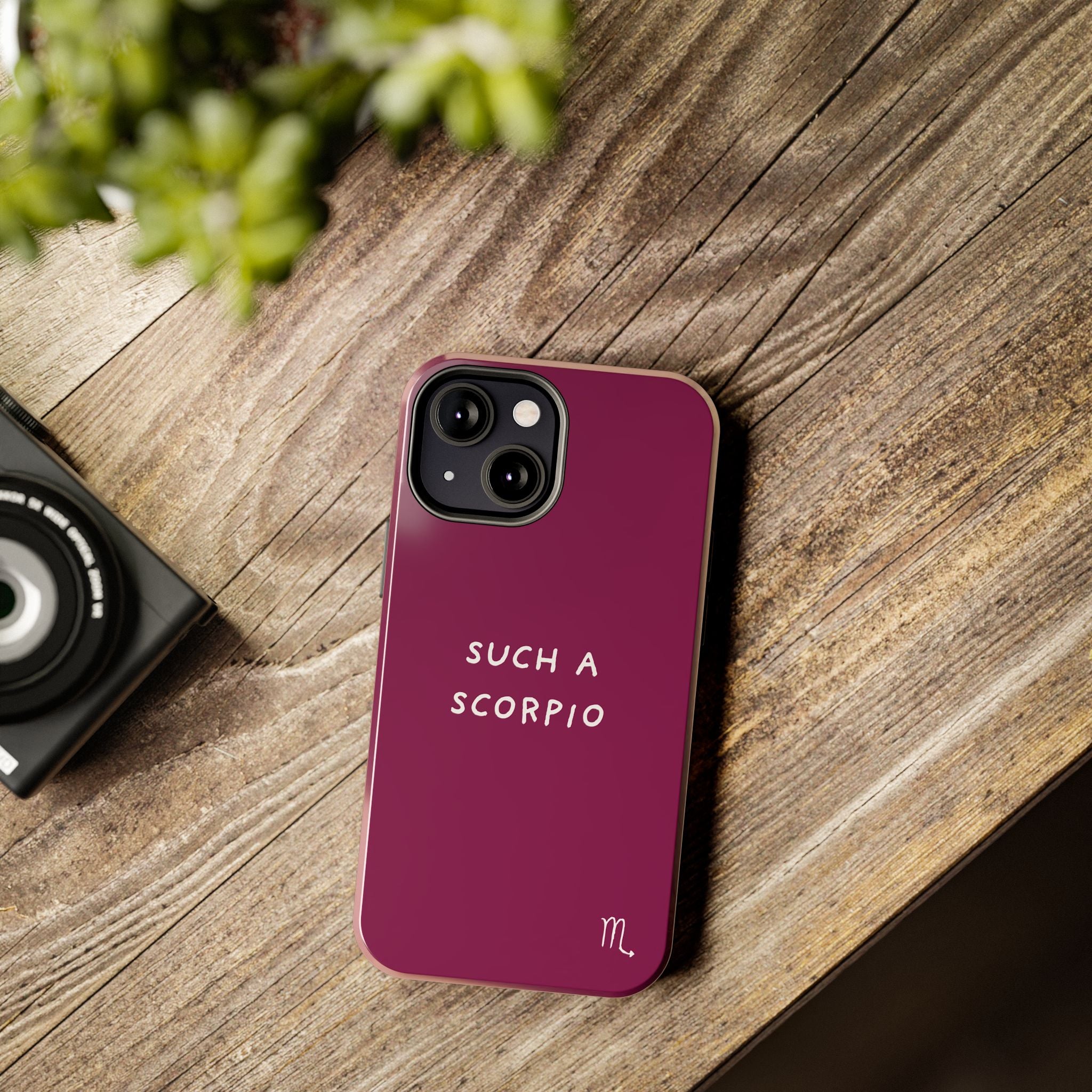 "Such a Scorpio" Phone Case - Fuchsia/White