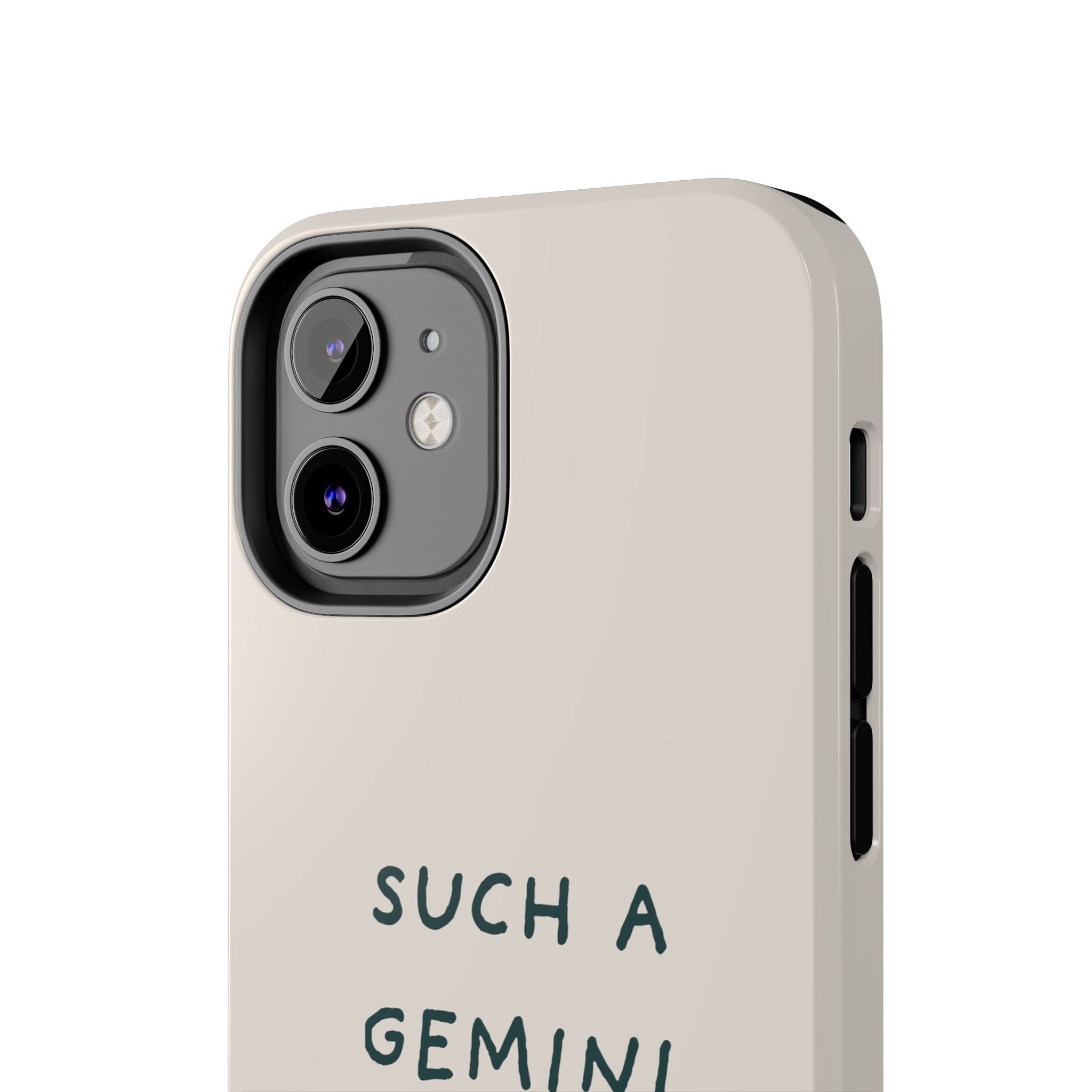 "Such a Gemini" Phone Case - Cream/Green