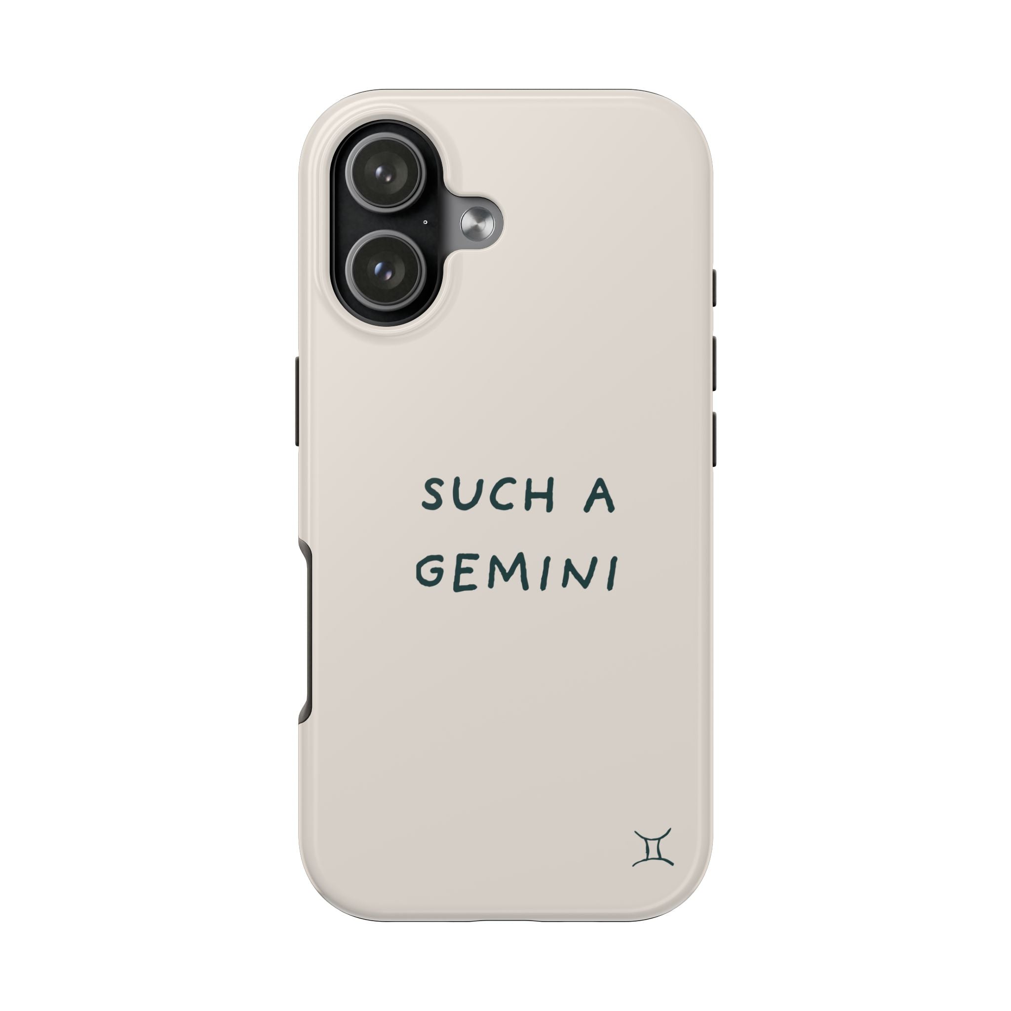 "Such a Gemini" Phone Case - Cream/Green