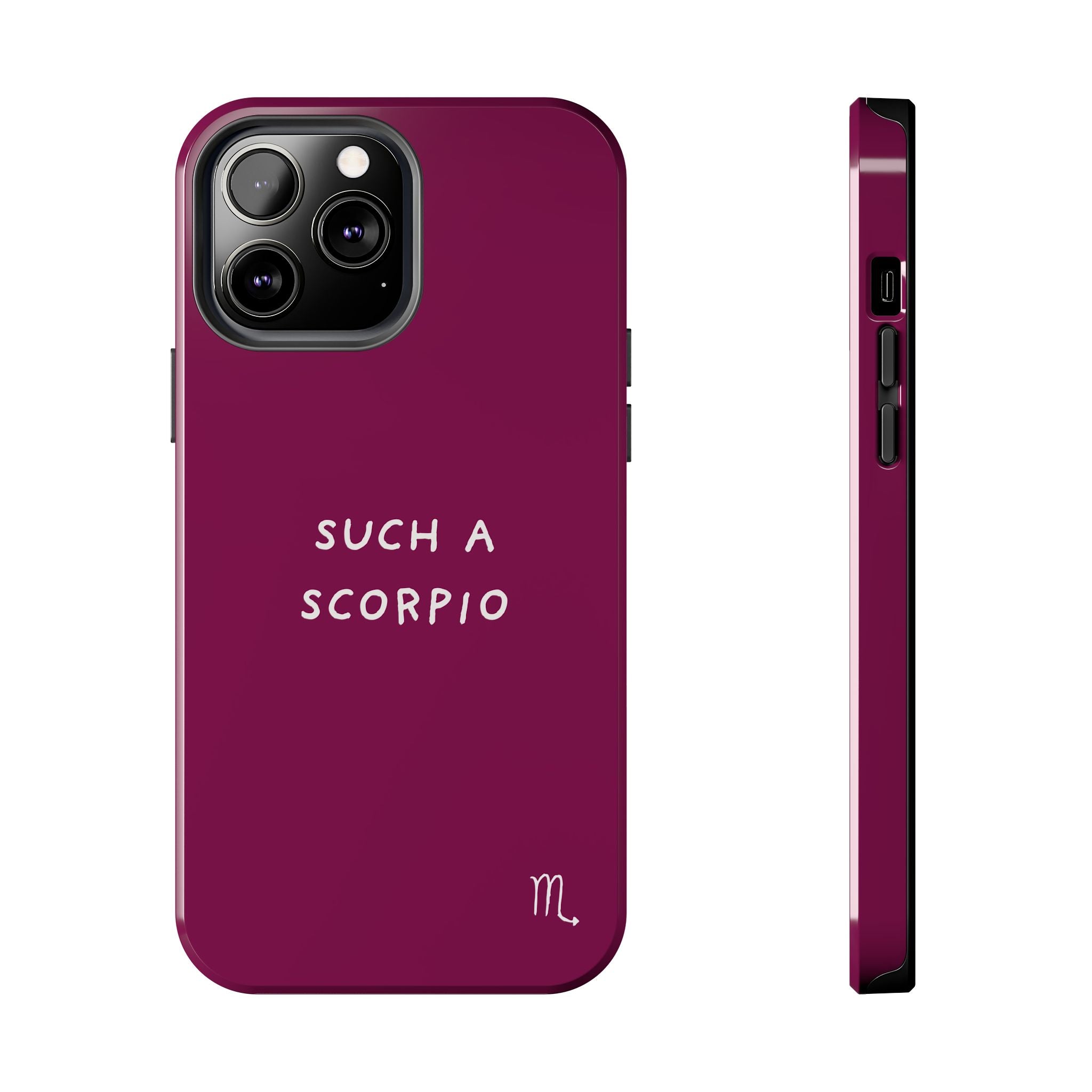 "Such a Scorpio" Phone Case - Fuchsia/White