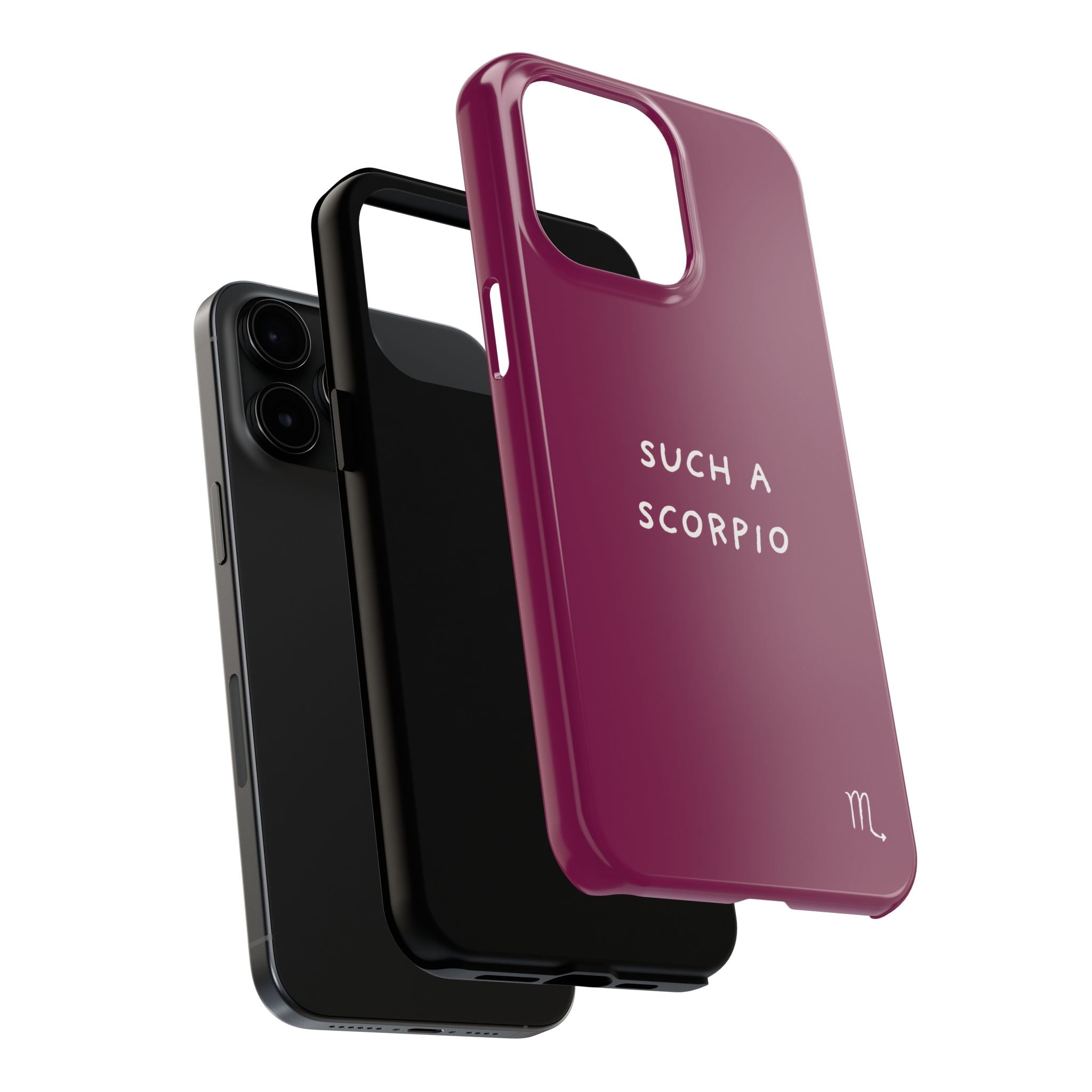"Such a Scorpio" Phone Case - Fuchsia/White