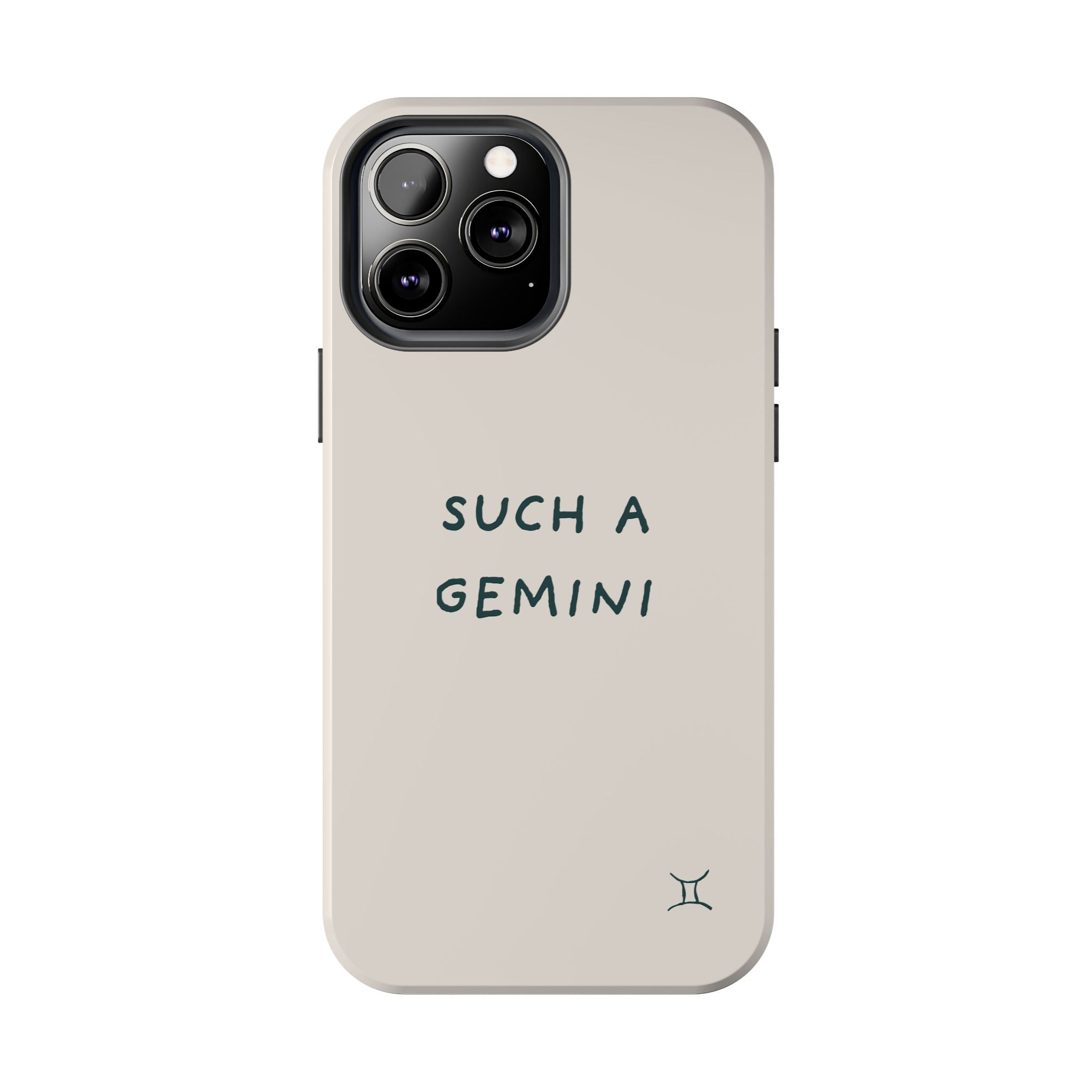 "Such a Gemini" Phone Case - Cream/Green